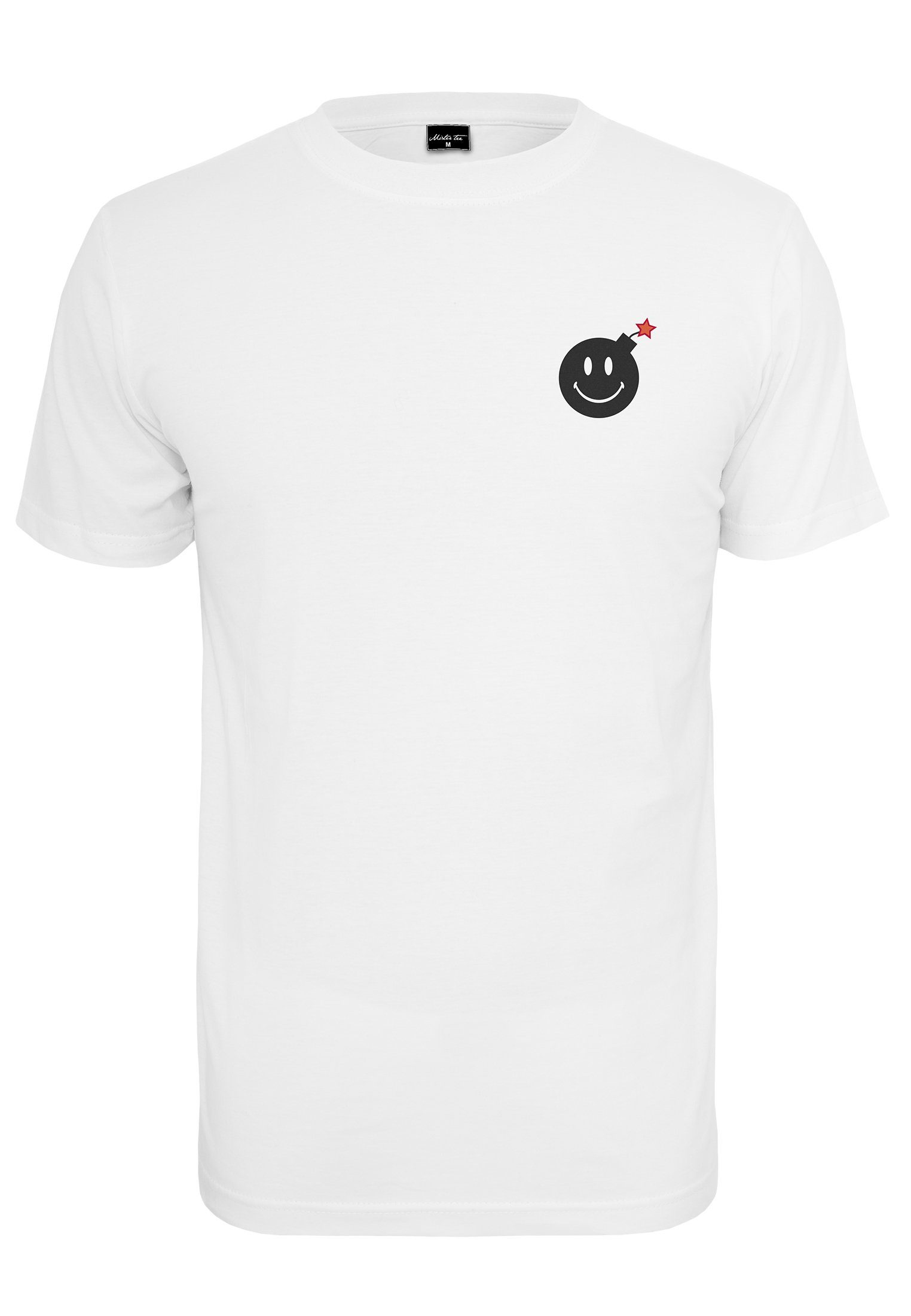 MisterTee T-Shirt Herren Face (1-tlg) Bomb white Face Tee Bomb MT635