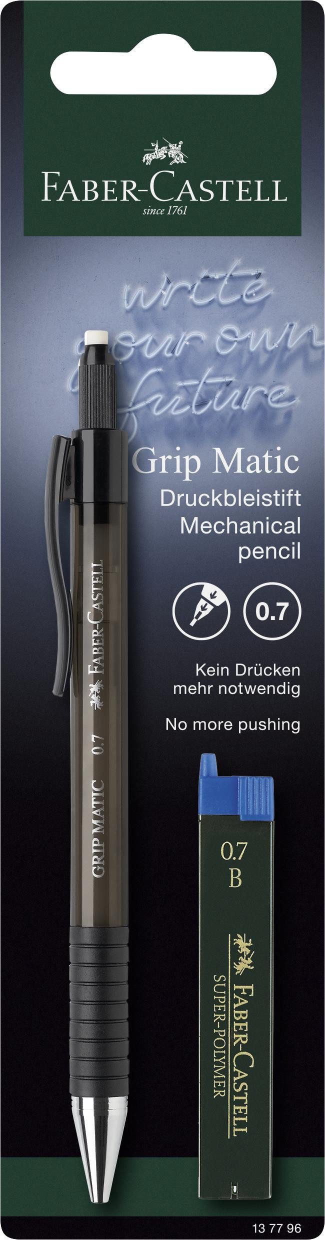 Faber-Castell Druckbleistift Faber Castell Druckbleistift Grip 1377 0,7 B sort. Rad+12M