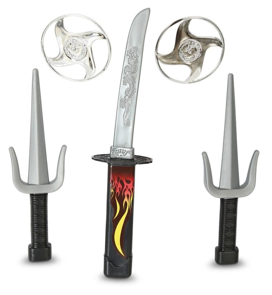 Fries Kinderbogenset 5-teiliges Ninja Waffen Set Kunststoff Fasching Karneval Party (5-tlg)