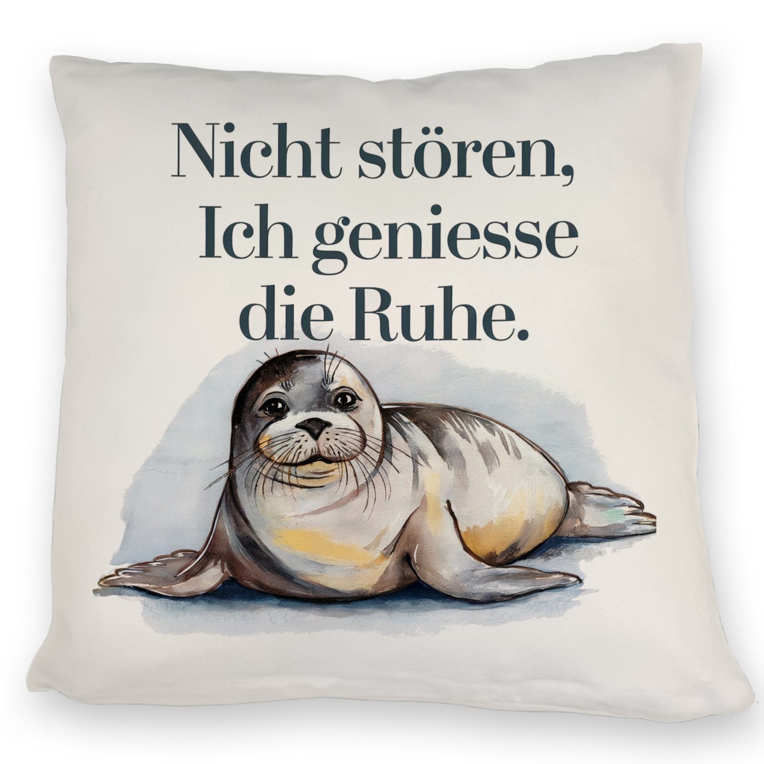 Dekokissen Robbe Kissen - Ruhe genießen