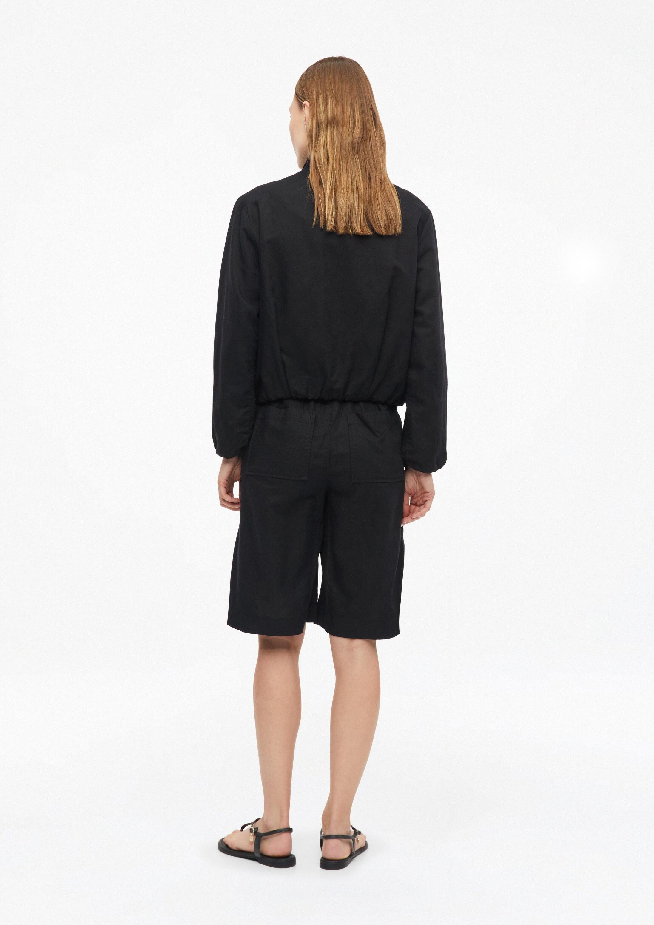 s.Oliver Funktionsjacke Indoor-Jacke Jacke aus Leinenmix im Boxy Fit mit Ballonsaum