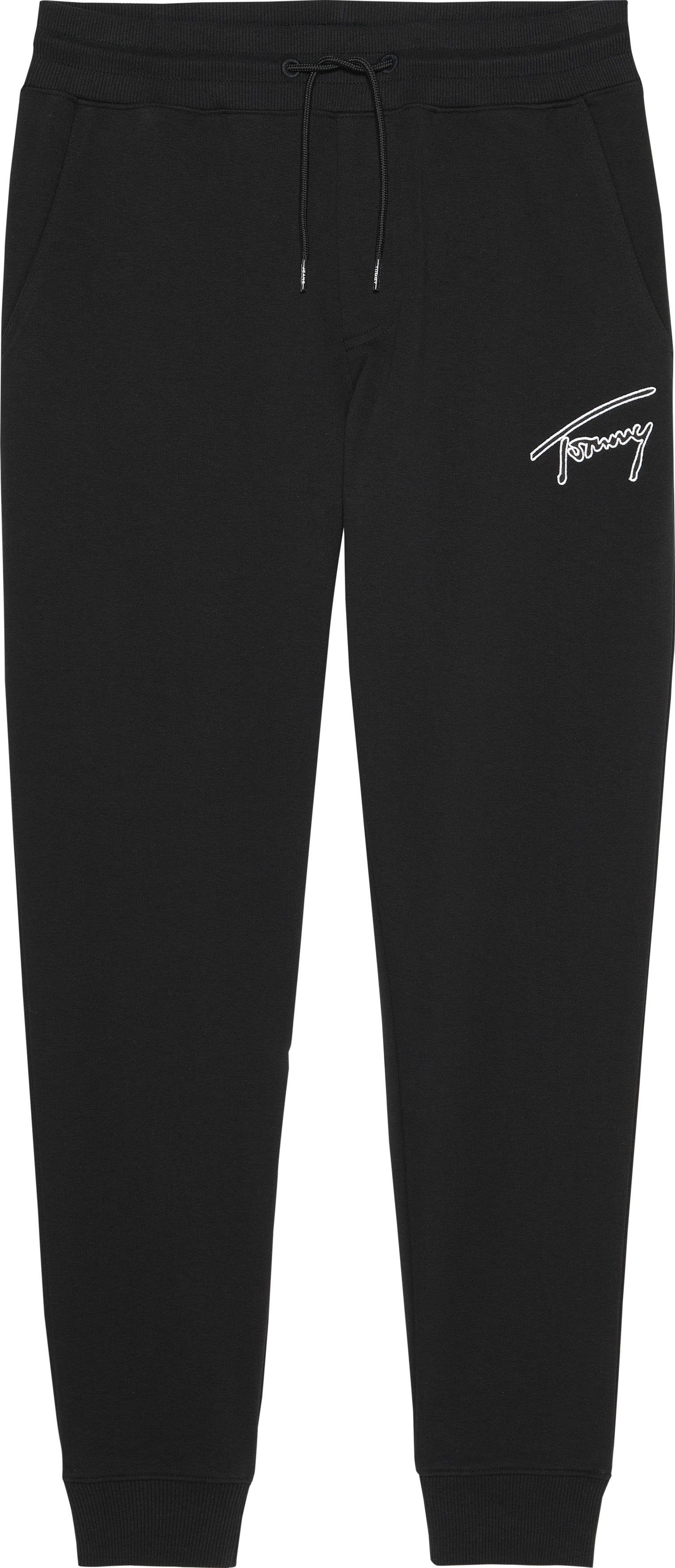 SWEATPANTS Tommy REG Kordelzug Black Jeans SIGNATURE mit TJM Sweatpants