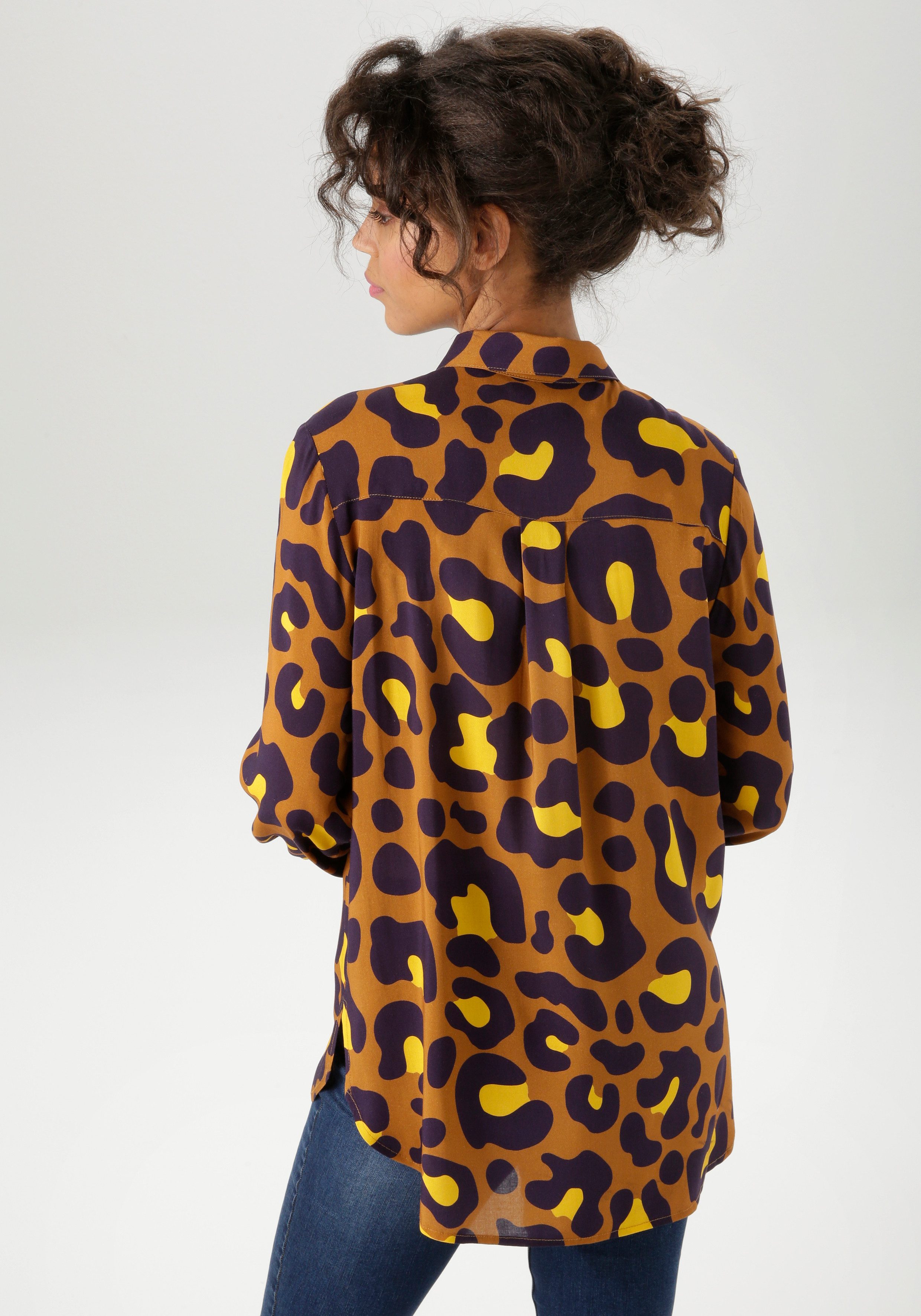 Aniston CASUAL Hemdbluse mit extravagantem, grafischen Druck günstig online kaufen