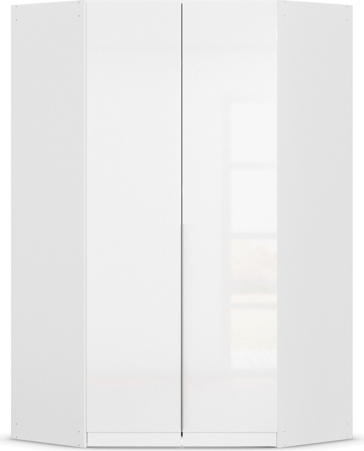 OTTO home Eckkleiderschrank Kleiderschrank Schrank Ankleidezimmer Schlafzimmer Garderobe AGORDO (in zwei Griff-Farben, Breite/Tiefe 117x117 cm, Höhen 210/229 cm) voll ausgestattet mit großzügigem Stauraum, 2 Höhen MADE IN GERMANY