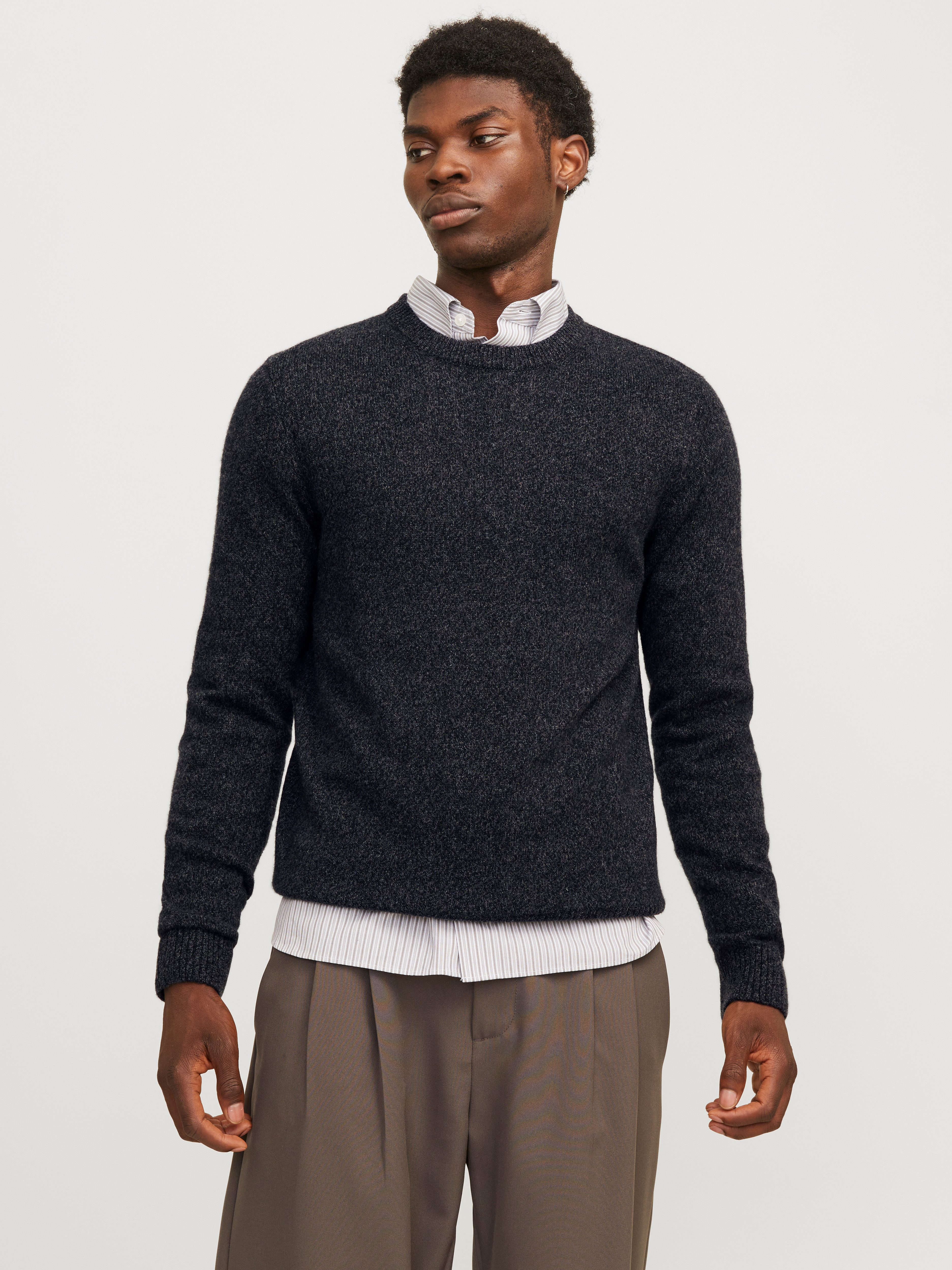 Jack & Jones Rundhalspullover "JPRBLULAMBSWOOL KNIT CREW NECK" günstig online kaufen