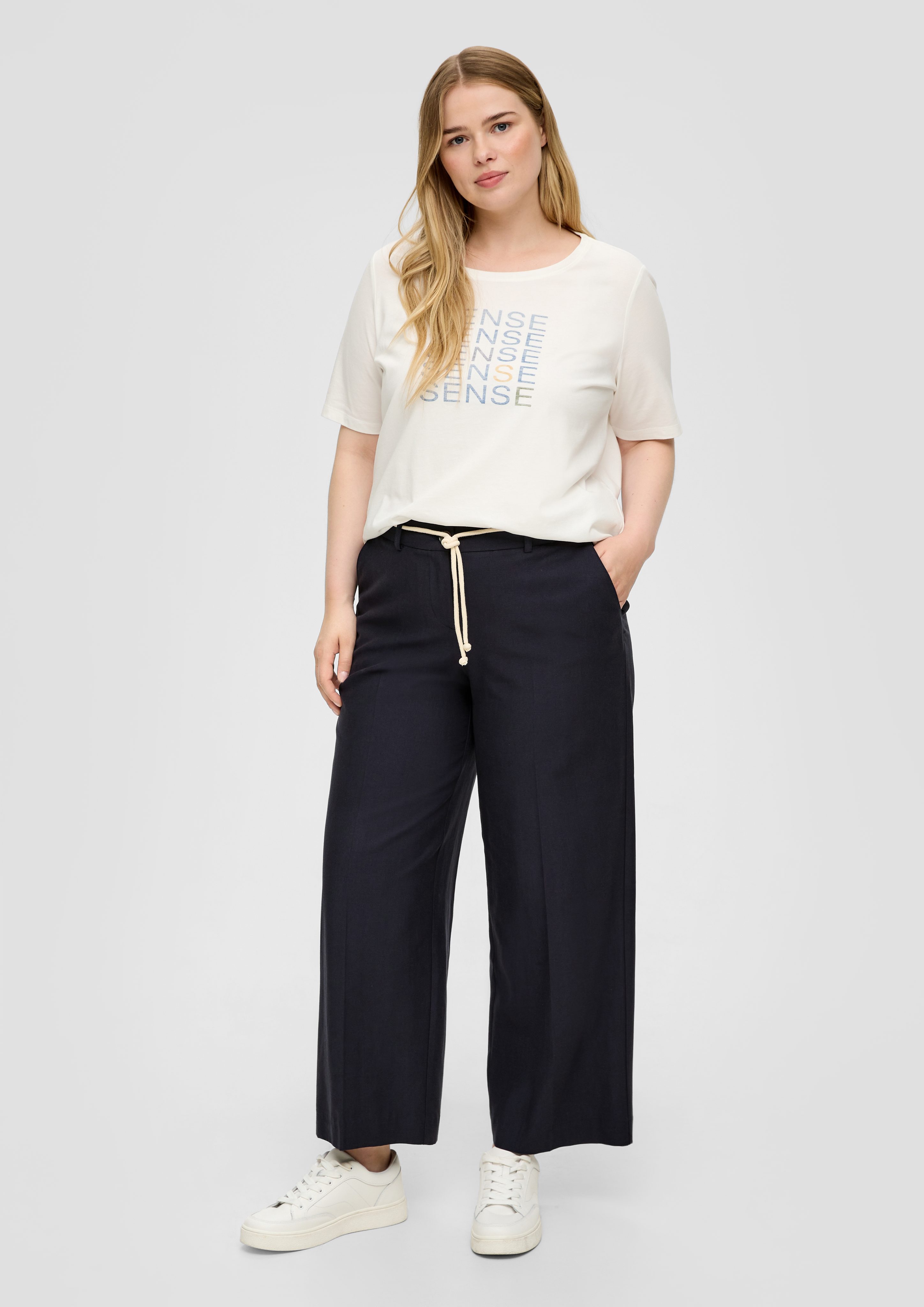 TRIANGLE Stoffhose Regular: Twill-Hose aus Viskosemix günstig online kaufen