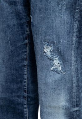 KingKerosin Gerade Jeans Robin Destroyed Bleached