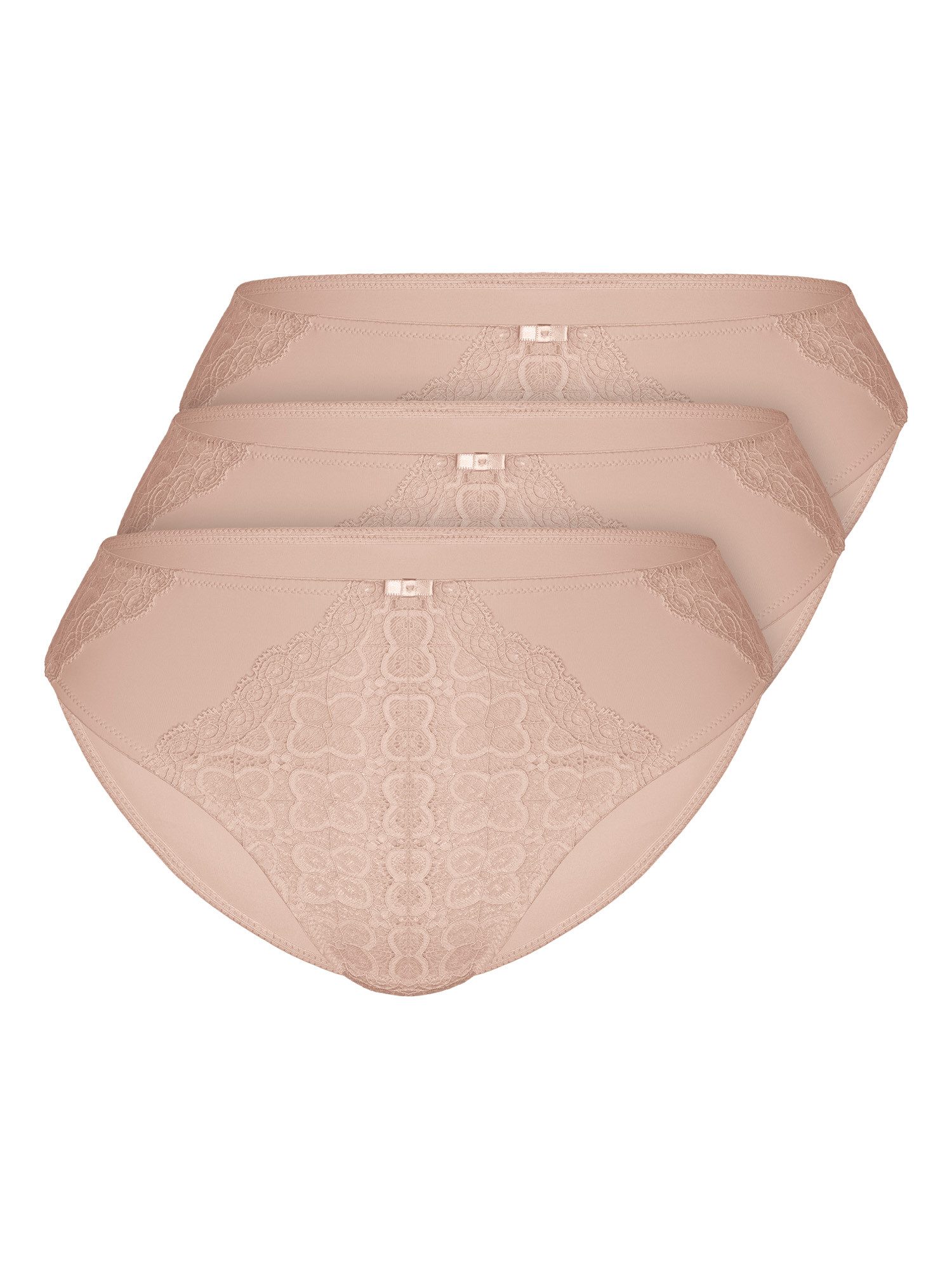Sassa Bikinislip Slip Happy Choice (Spar-Set, 3-St) Spitze mit Tüll-Effekt und ornamentalen Details