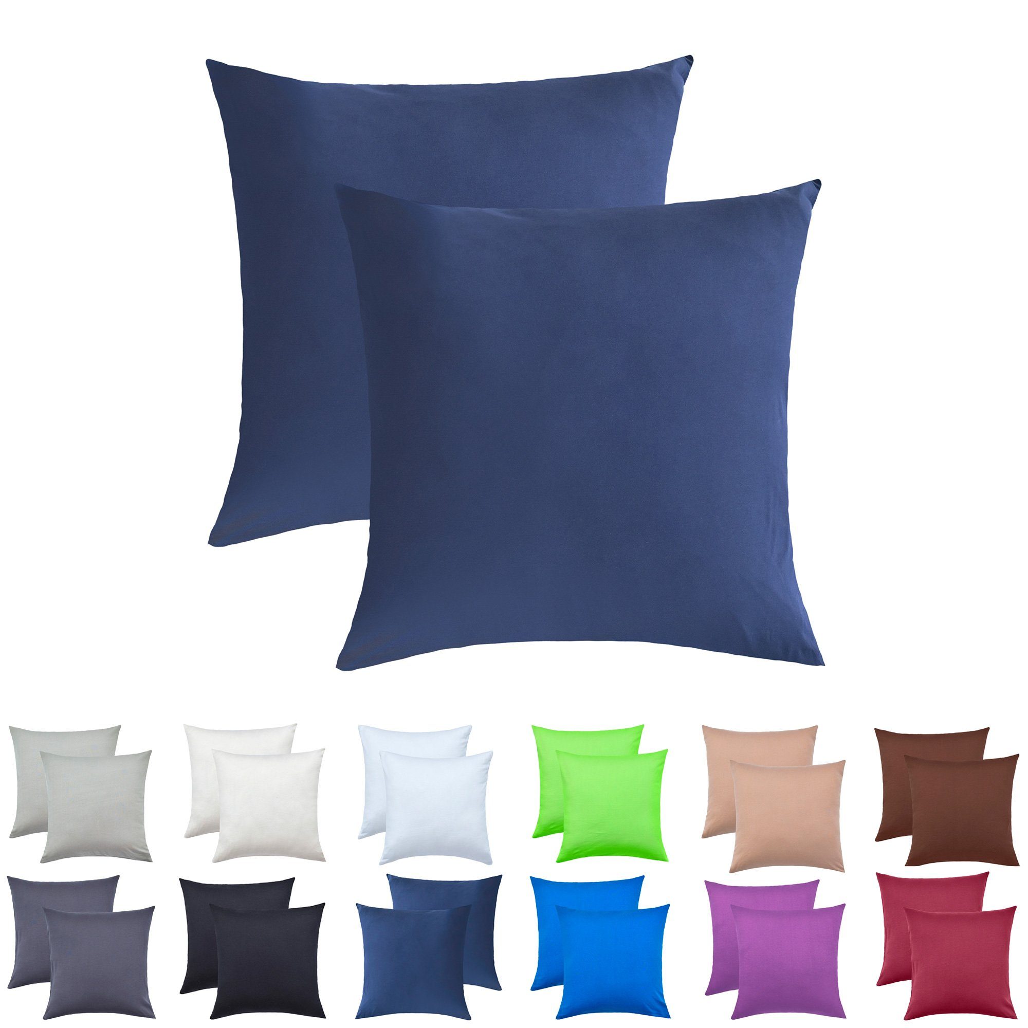 NatureMark Kissenbezüge 2er Pack Jersey Kissenbezug Kissenhülle, (2 Stück), günstig online kaufen