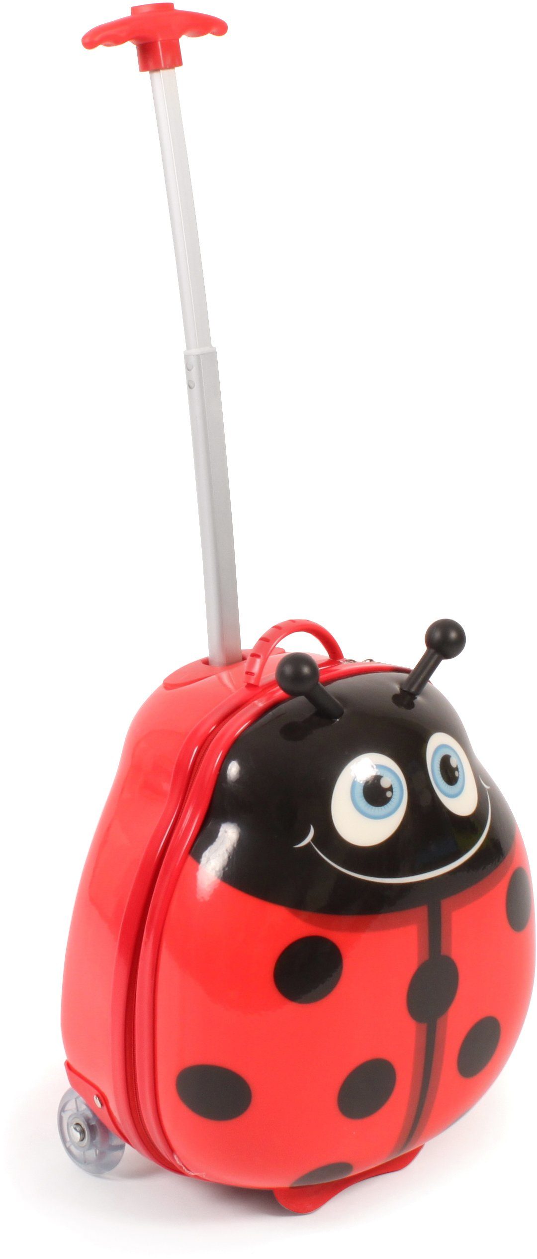 CHIC2000 Kinderkoffer Bouncie, Marienkäfer, 2 Rollen, Hartschalen-Trolley