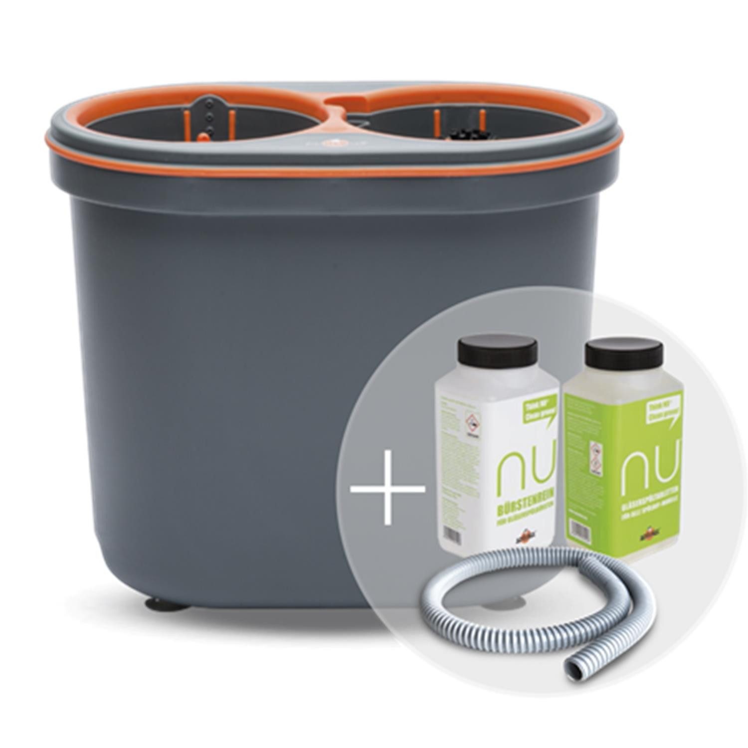 SPÜLBOY® Spülboy® NU® portable SET Gläserspülgerät Spültabletten & Bürstenrein Reinigungskonzentrat