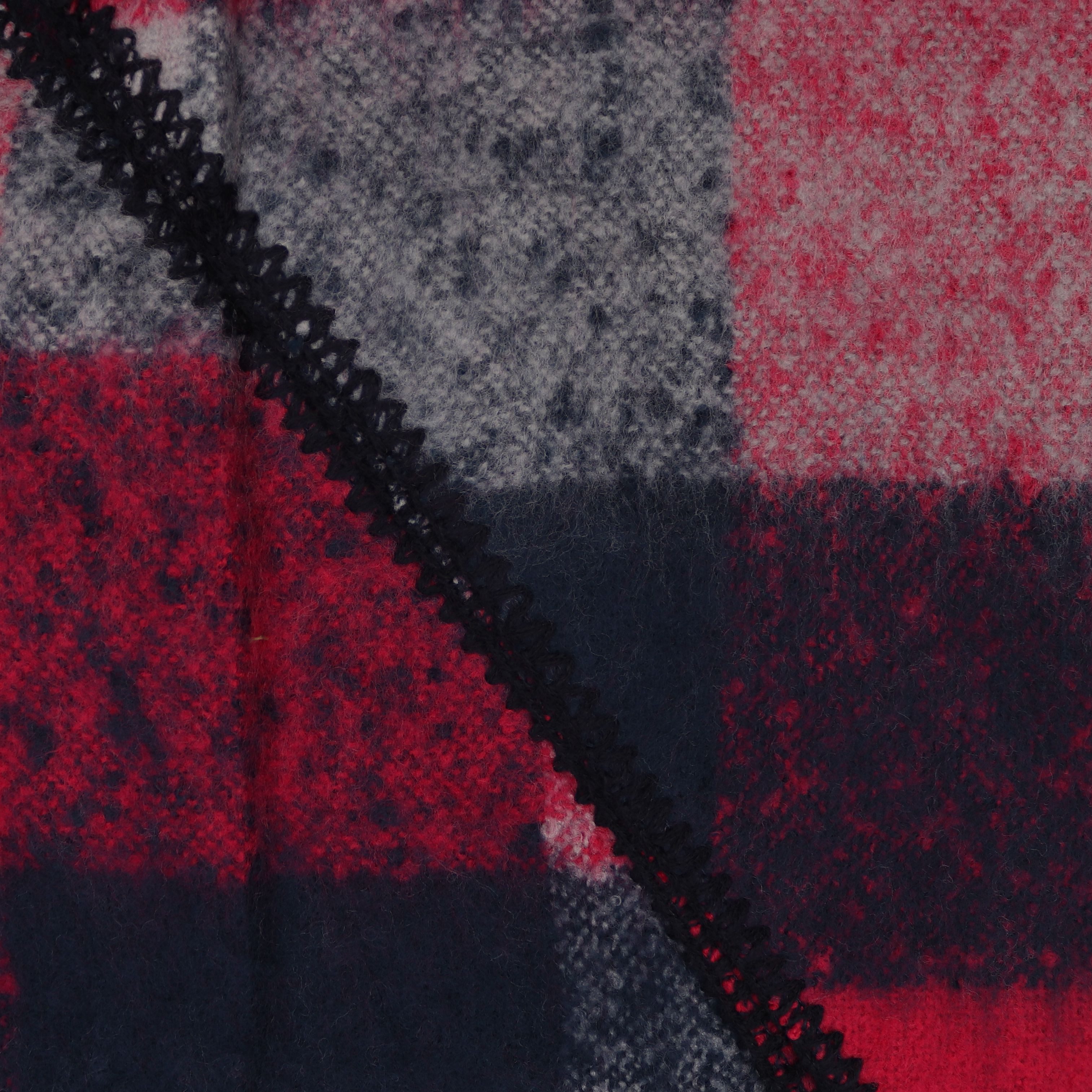 MIRROSI Dreieckstuch kuschliger und warmer Dreiecksschal ca.198x65 cm, (KARO Muster Kariert), in tollen Farben