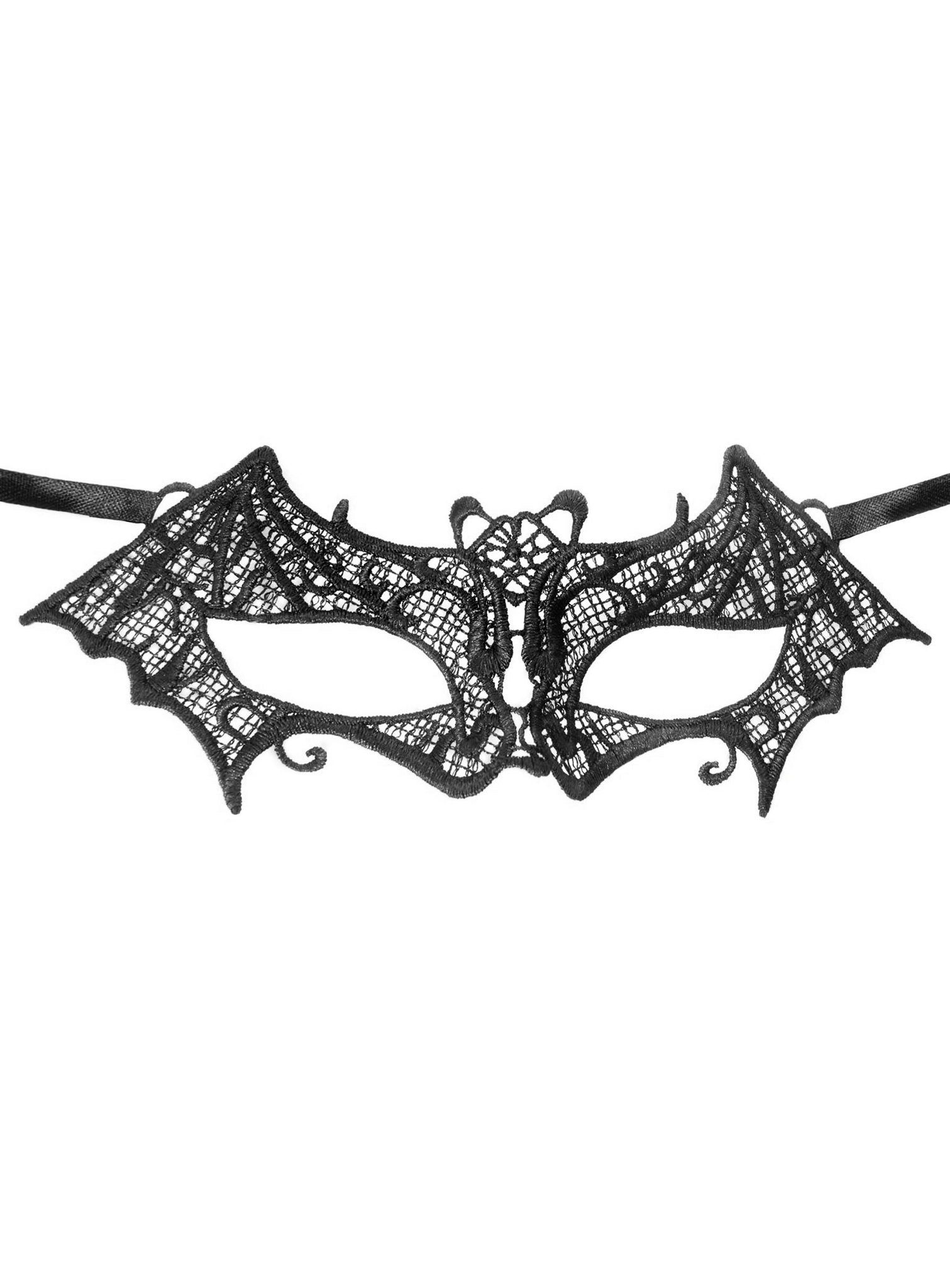 Metamorph Verkleidungsmaske Spitzenmaske Fledermaus - Venezianische Faschings, Filigrane Augenmaske aus Stoff