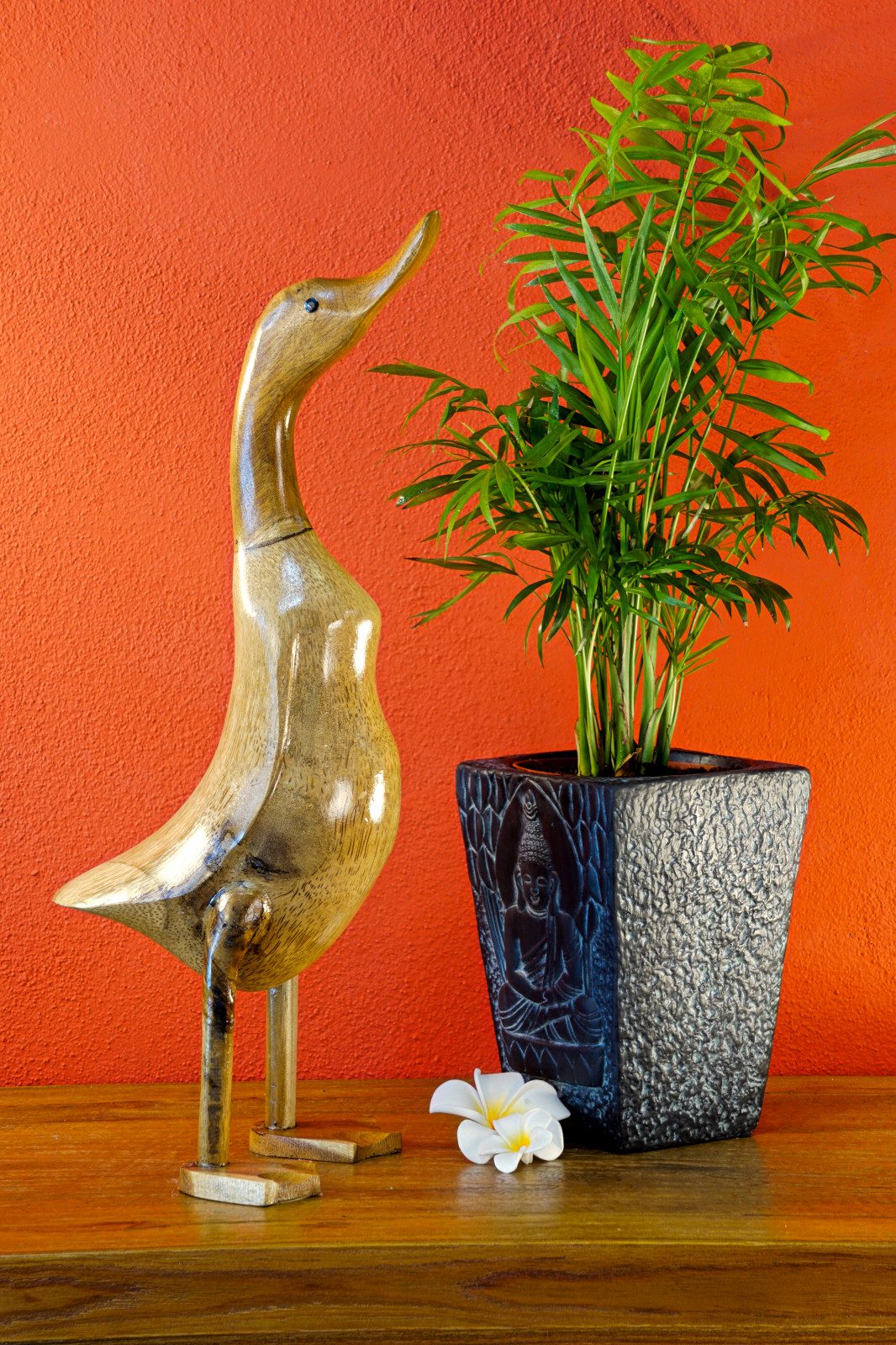 Kinaree Dekofigur Deko Holz Ente Bambus, jeden Anlass, Naturprodukt, Handgefertigt, Unikate, Geschenkideen