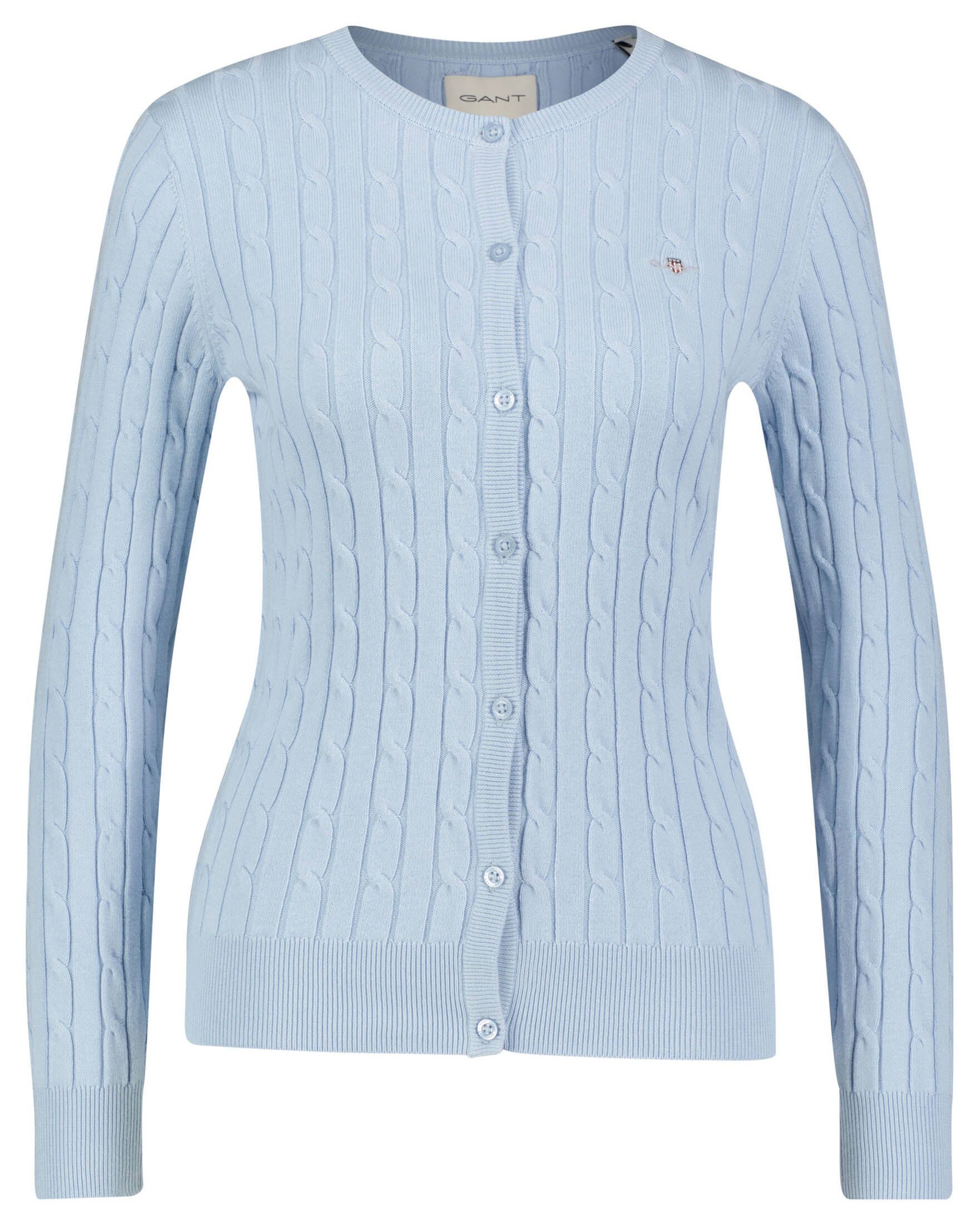 Cardigan Damen Strickjacke STRETCH COTTON CABLE CARDIGAN