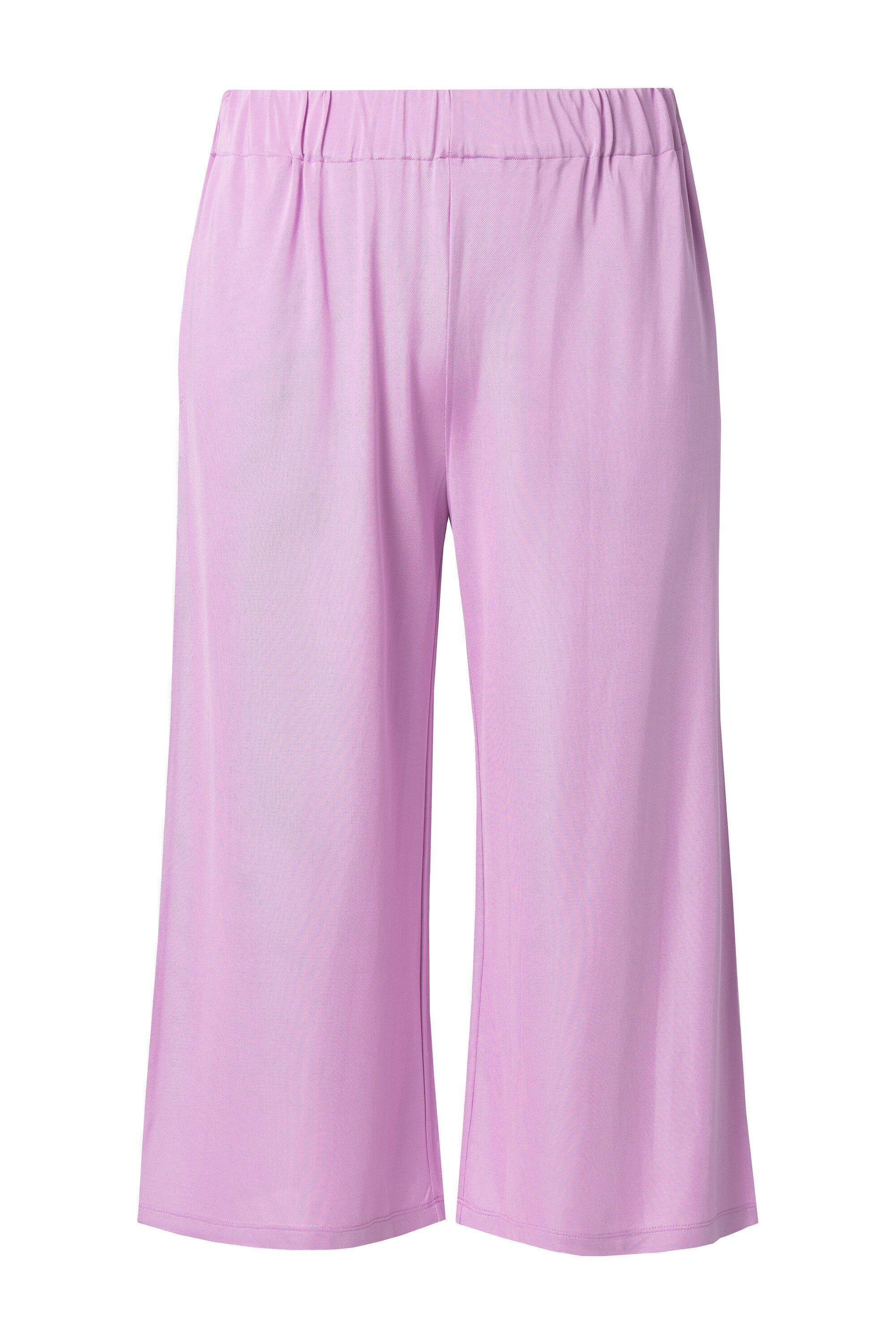 Ulla Popken Culotte Slinky-Culotte wadenlang weites Bein Elastikbund