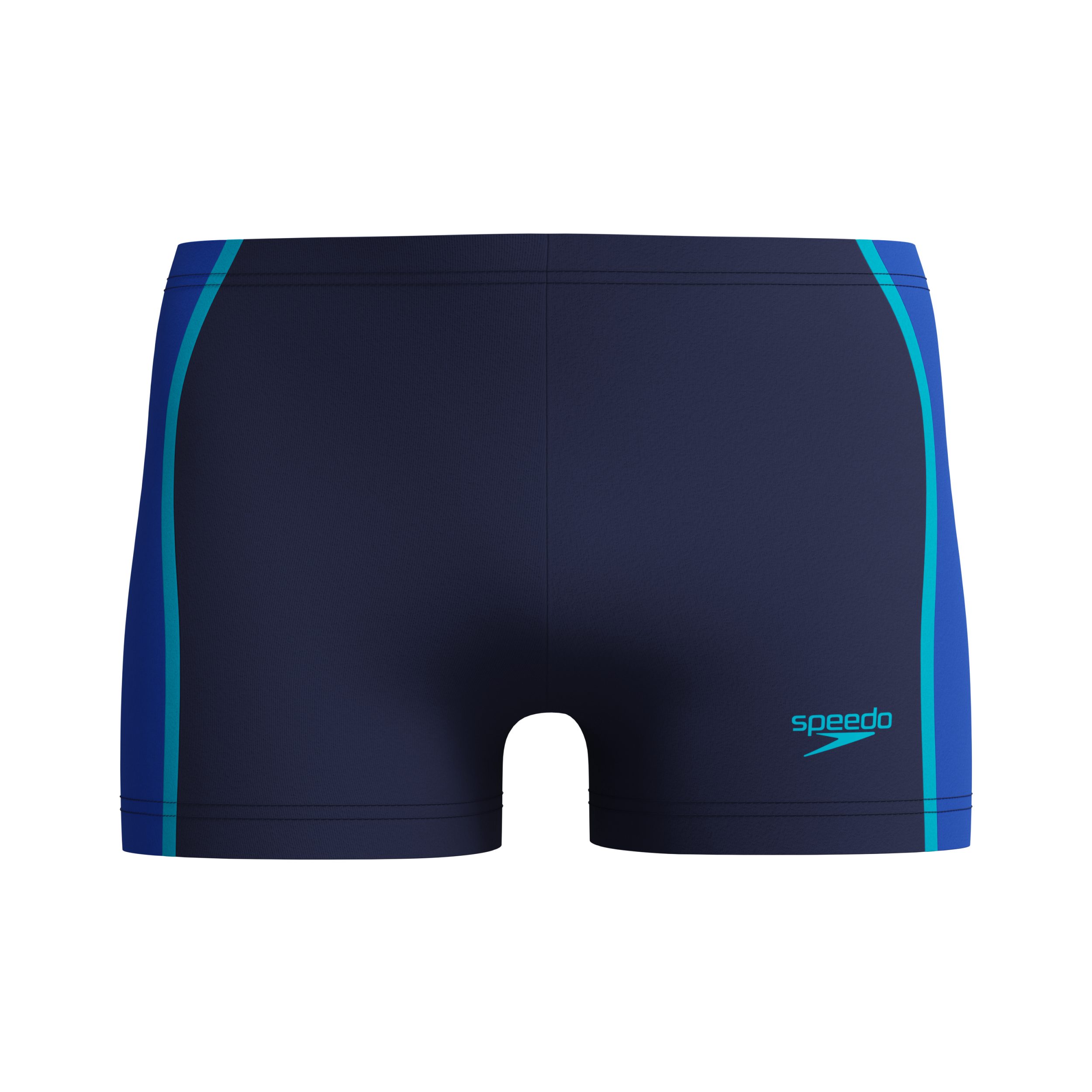 Speedo Badeshorts Solid Splice Herren Aquashorts mit Passe Marineblau/Blau