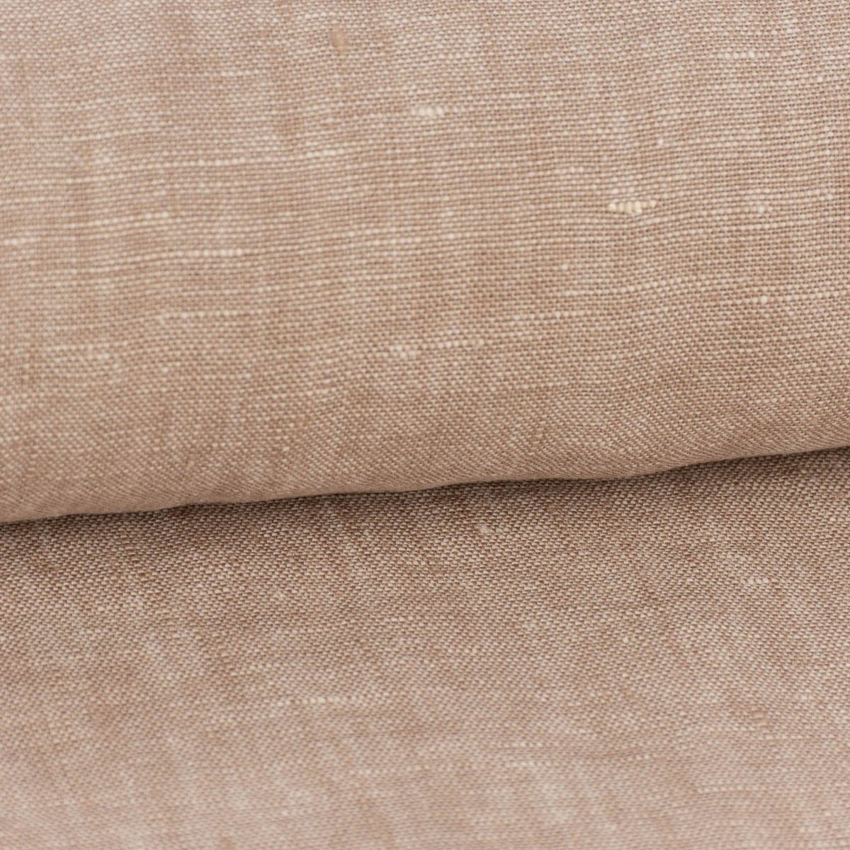 SCHÖNER LEBEN. Stoff Leinenstoff Meterware Reinleinen uni camel beige meliert 1,37m, allergikergeeignet