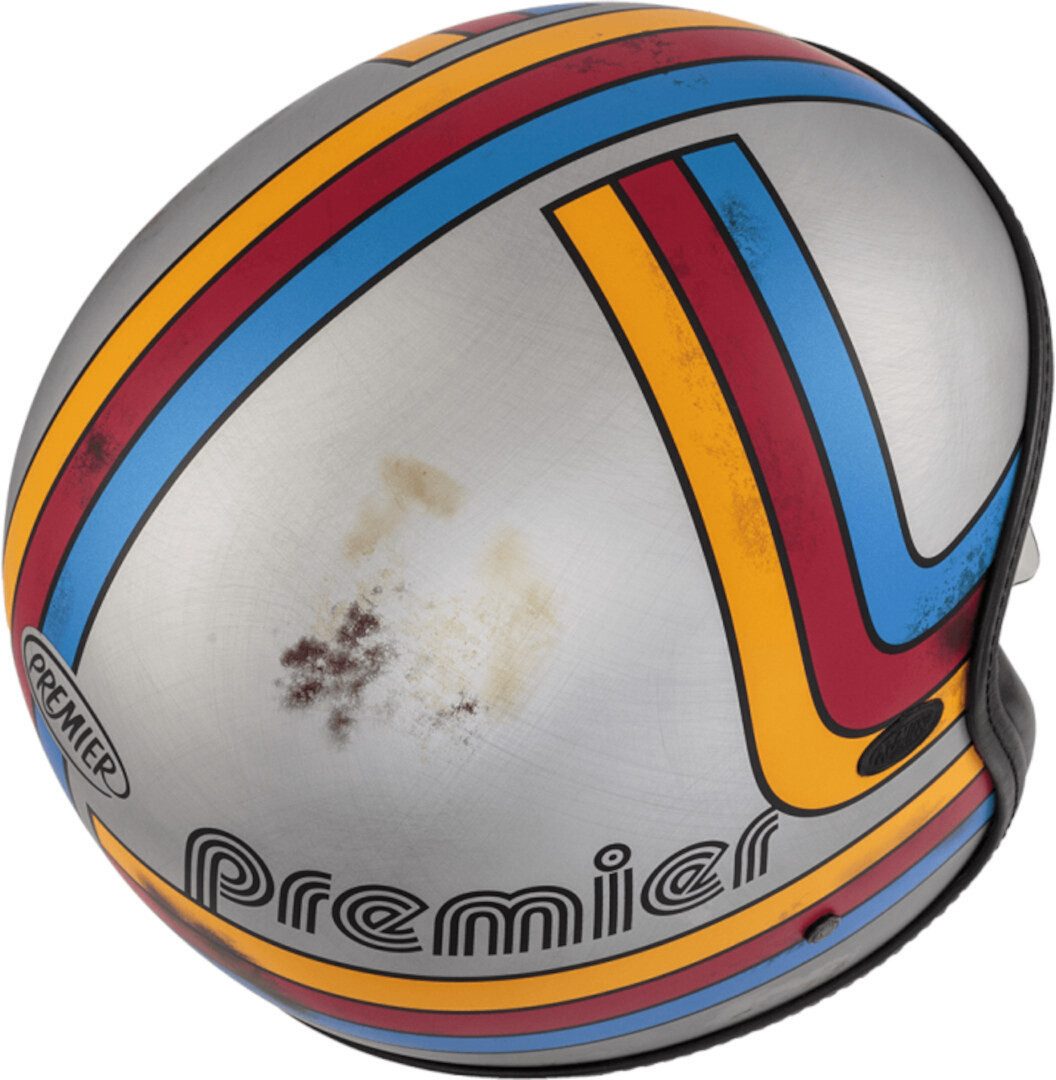 Premier Motorradhelm Vintage Platinum ED EX 77 BM Jethelm, integriertes Sonnenvisier