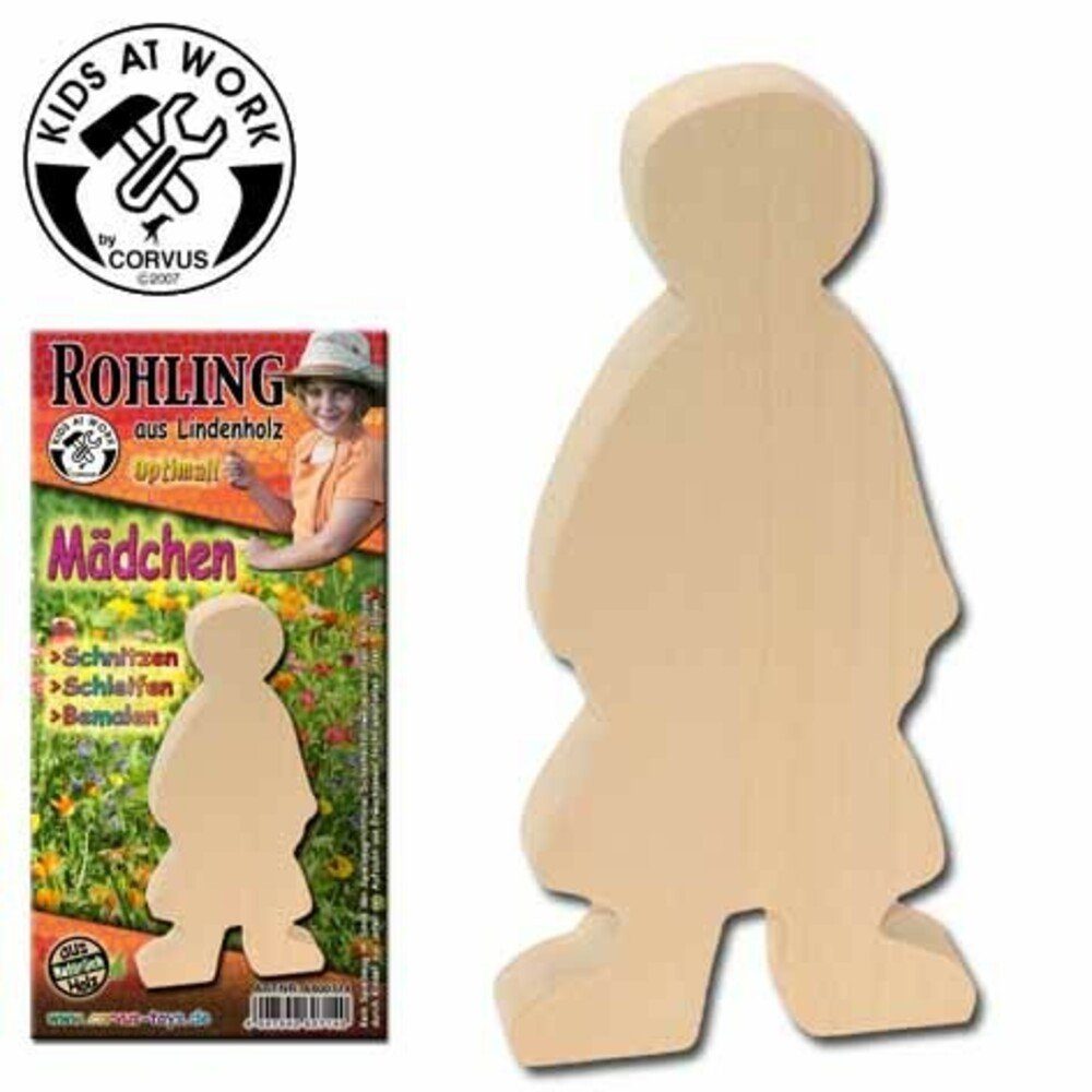 Corvus Experimentierkasten Schnitzholzrohling Mädchen