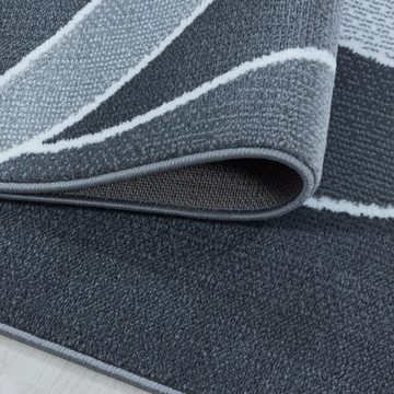 Teppich Wellen Design, Teppium, Rechteckig, Höhe: 9 mm, Kurzflor Teppich Wellen Design Teppich Grau Teppich Wohnzimmer