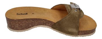 Scholl PESCURA HEEL CORK Keilpantolette Kaki