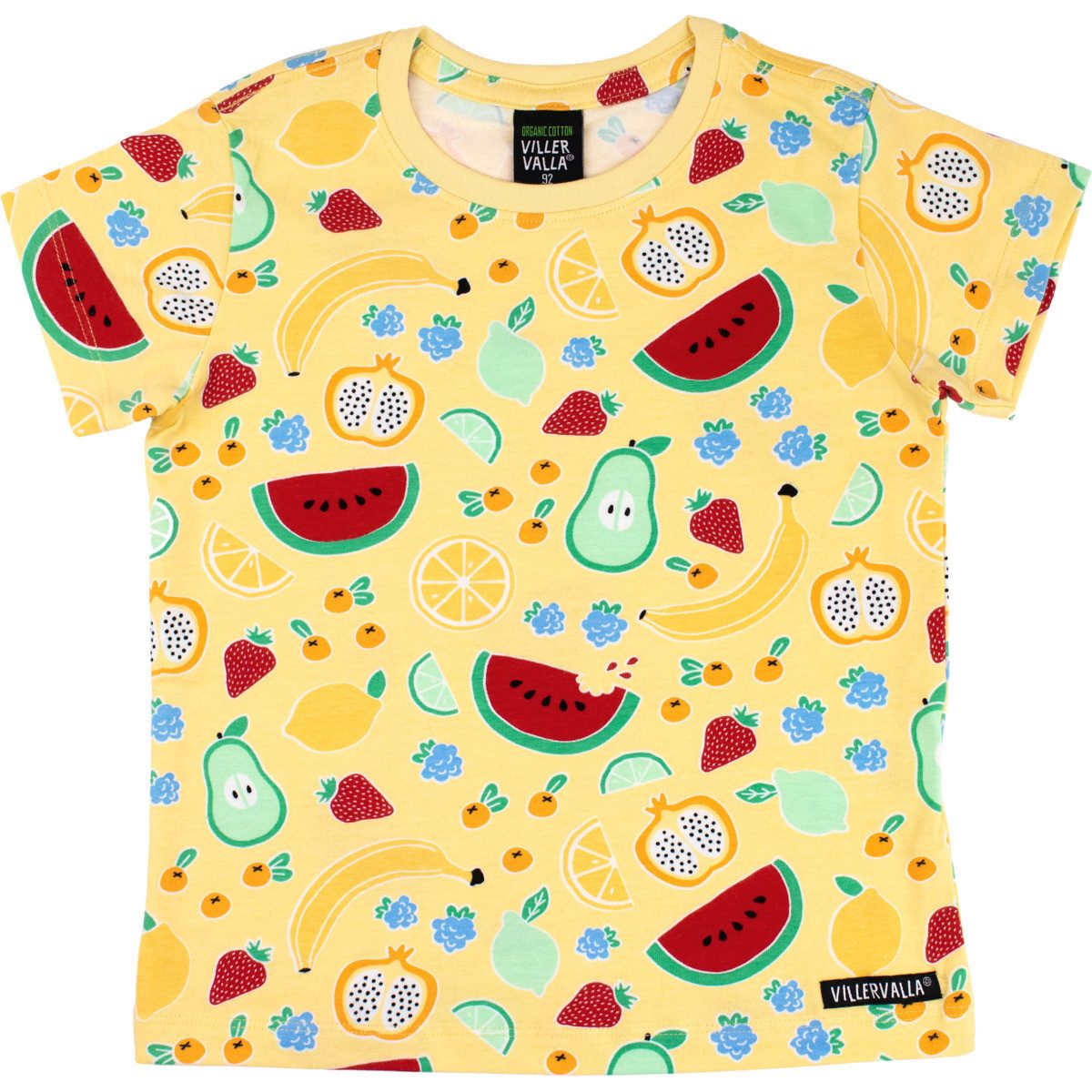 Villervalla T-Shirt Früchte Unisex Kinder (1-tlg) Shirt, Oberteil, Leibchen, Funktionsshirt, Shortsleeve Shirt