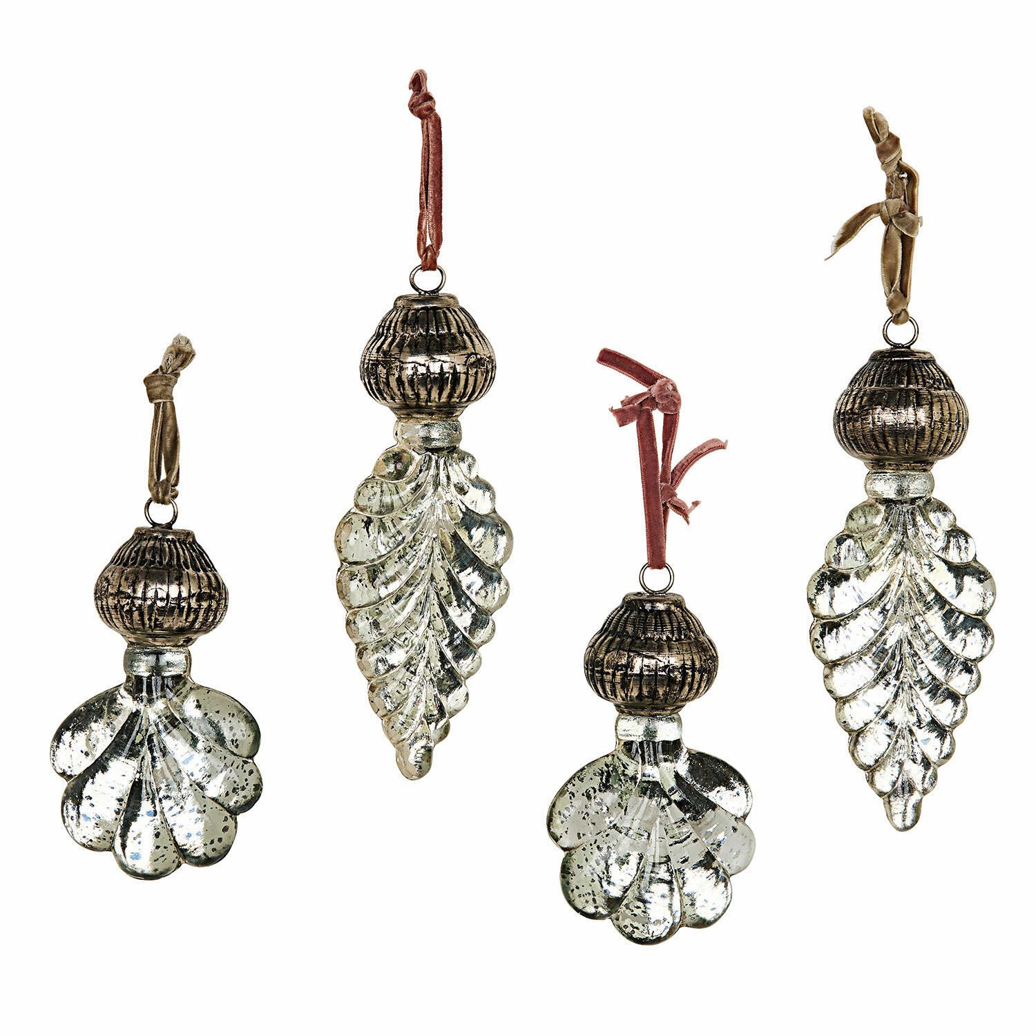 Mirabeau Christbaumschmuck Anhänger 4er Set Géraudet antiksilber, none