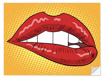 Posterlounge Wandfolie Editors Choice, Rote Lippen, Illustration