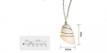 Hellum LED-Lichterkette LED-Lichterkette Echtglas Tropfen 6tlg. warmweiß/transparent, innen
