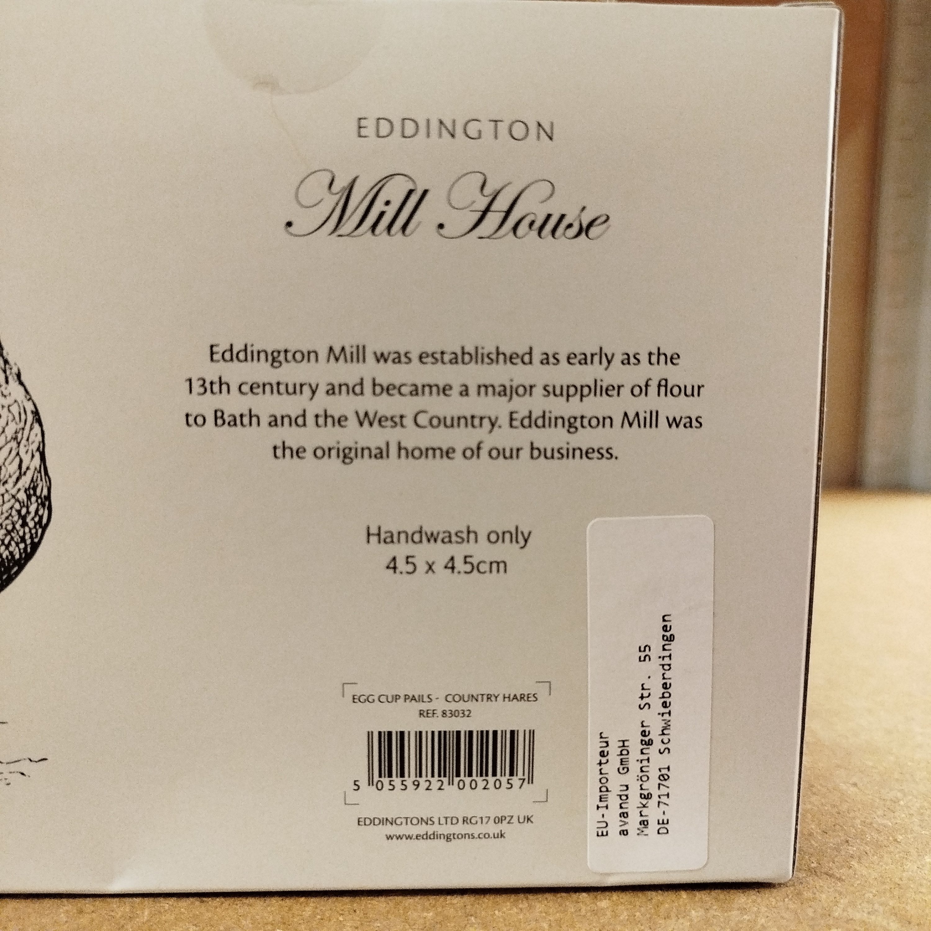 Eddingtons Eierbecher Eimer Eierbecher mit Hasen Design im 4er Set