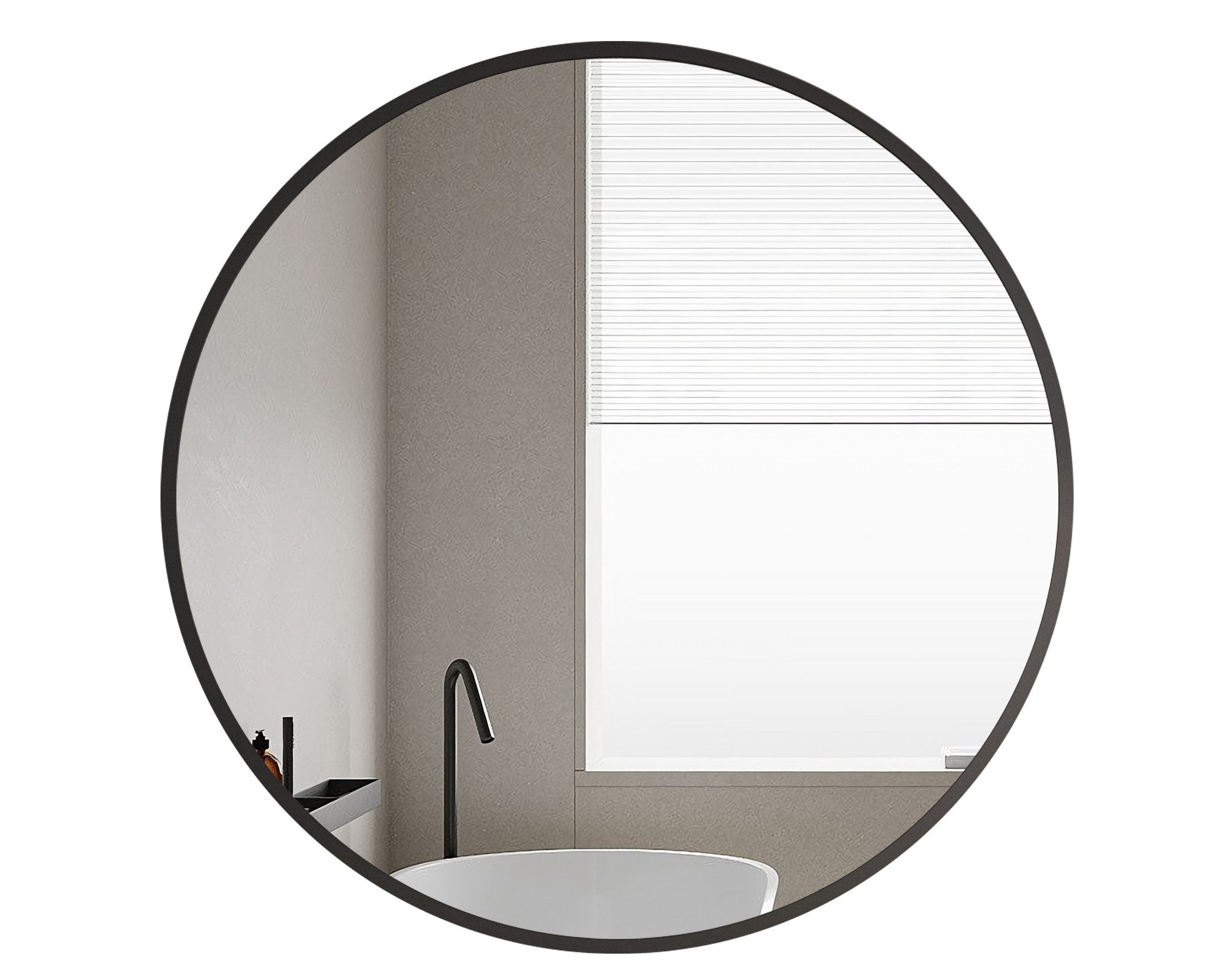 Boromal Wandspiegel Rund Schwarz Spiegel Flur Runder Metall Rahmen Schlafzi günstig online kaufen