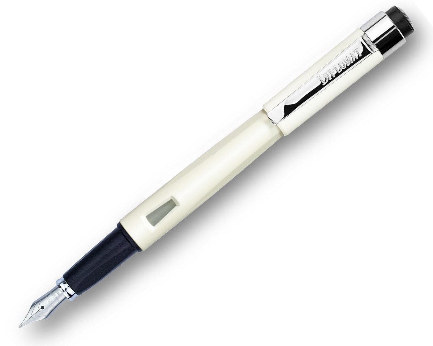 Thumbnail - DIPLOMAT Füllhalter Diplomat Magnum Perlmutt Weiß, Schreibtinte, Tintenkonverter, Stärke M, (Spar-Set mit Tintenkonverte...