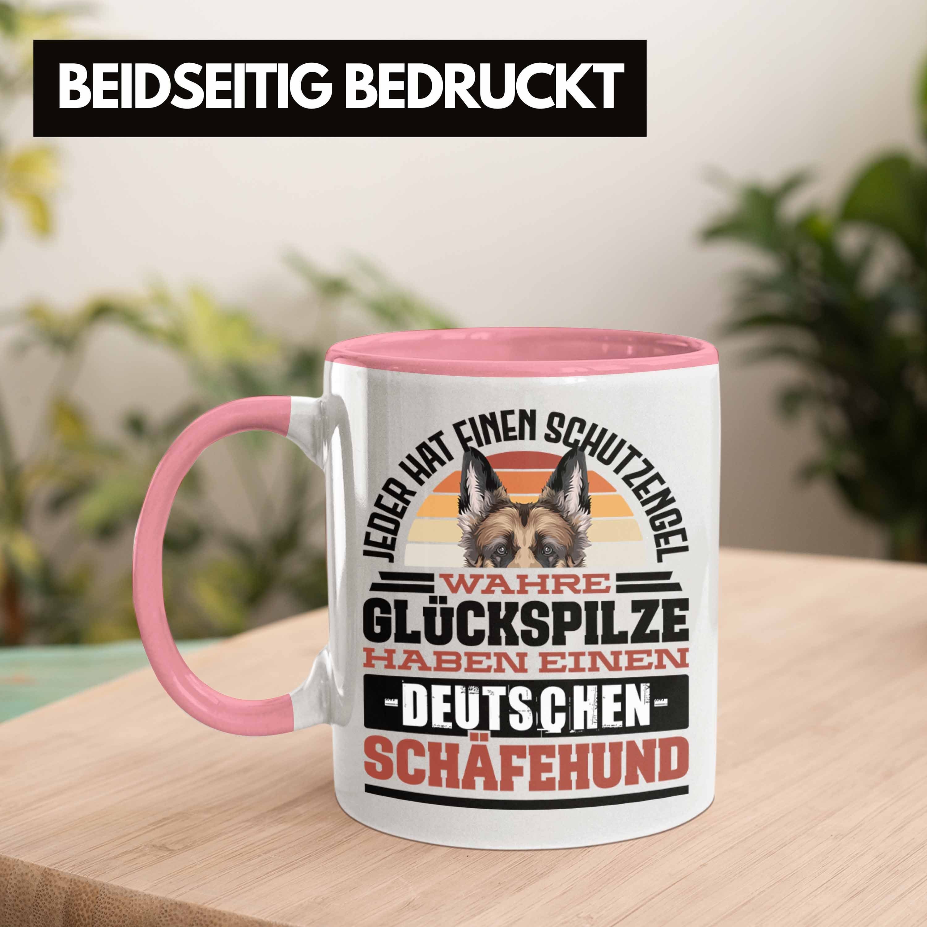 Deutscher Tasse Rosa Geschenkidee Kaffee-Becher Schäferhund Trendation Tasse Bes Schäferhund