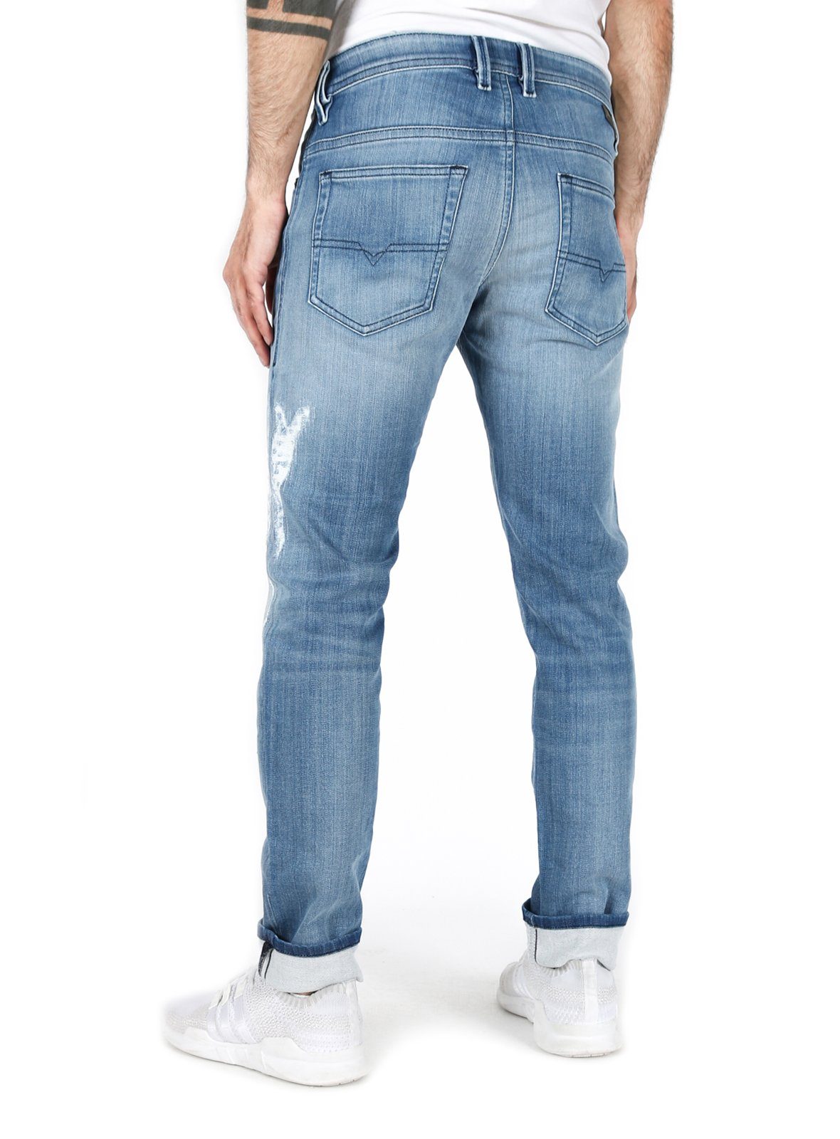 Diesel Slim-fit-Jeans Diesel Herren Slim Fit Stretch Jogg Jeans Hose Hell  Blau, Thommer-T 8880T