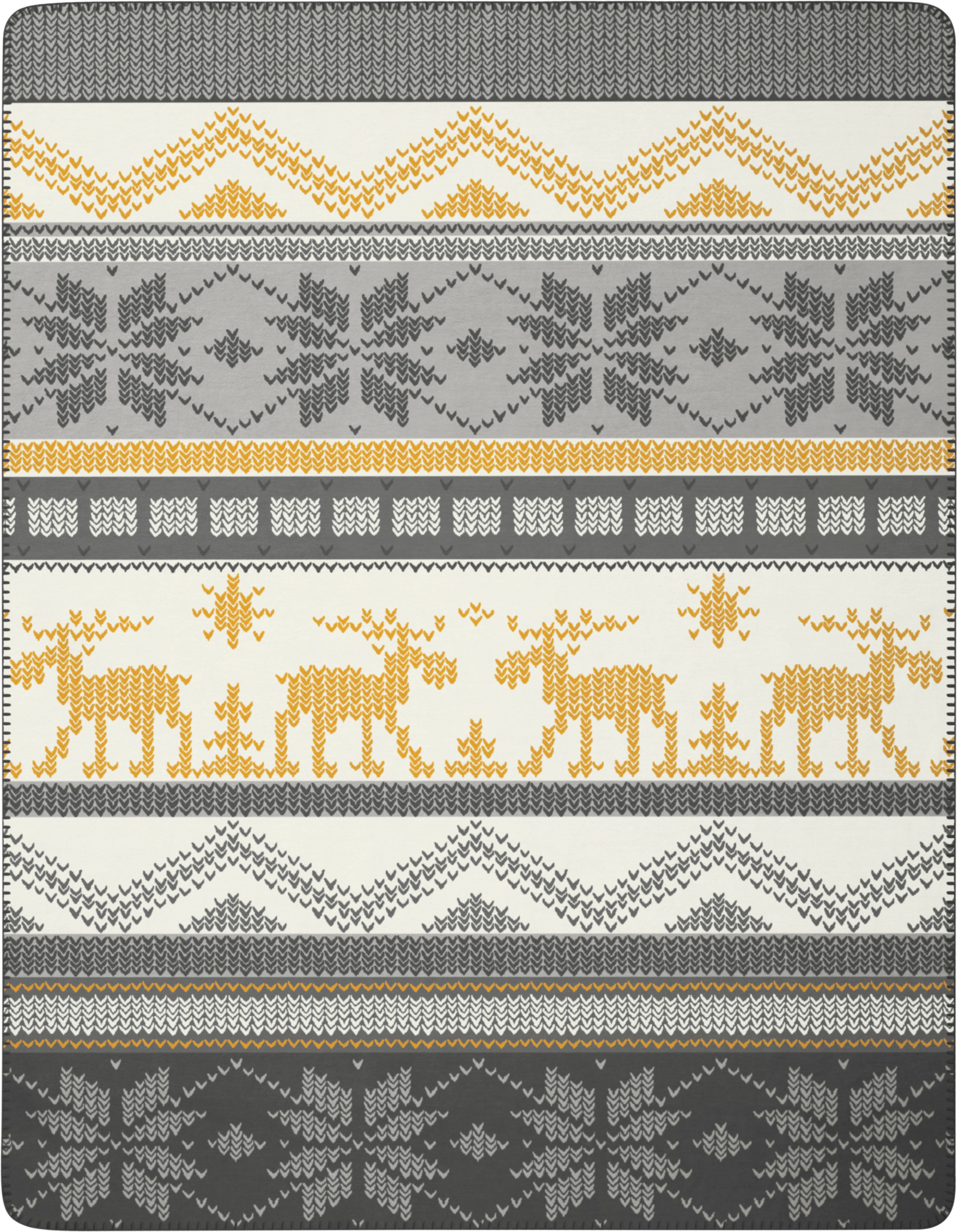 Wohndecke Wohndecke Winter Knit, Biederlack, mit winterlichem Design