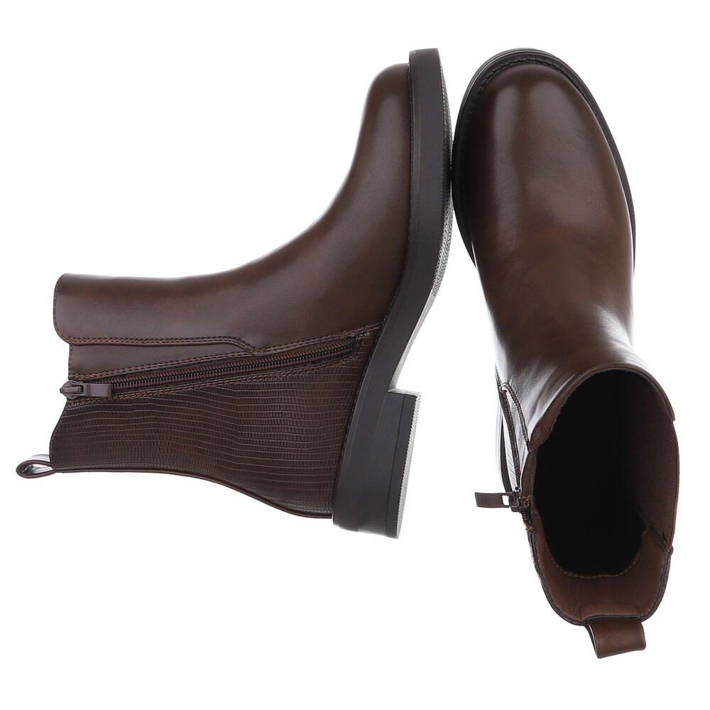 Ital-Design Elegante schwarze Stiefelette mit Schnalle günstig online kaufen