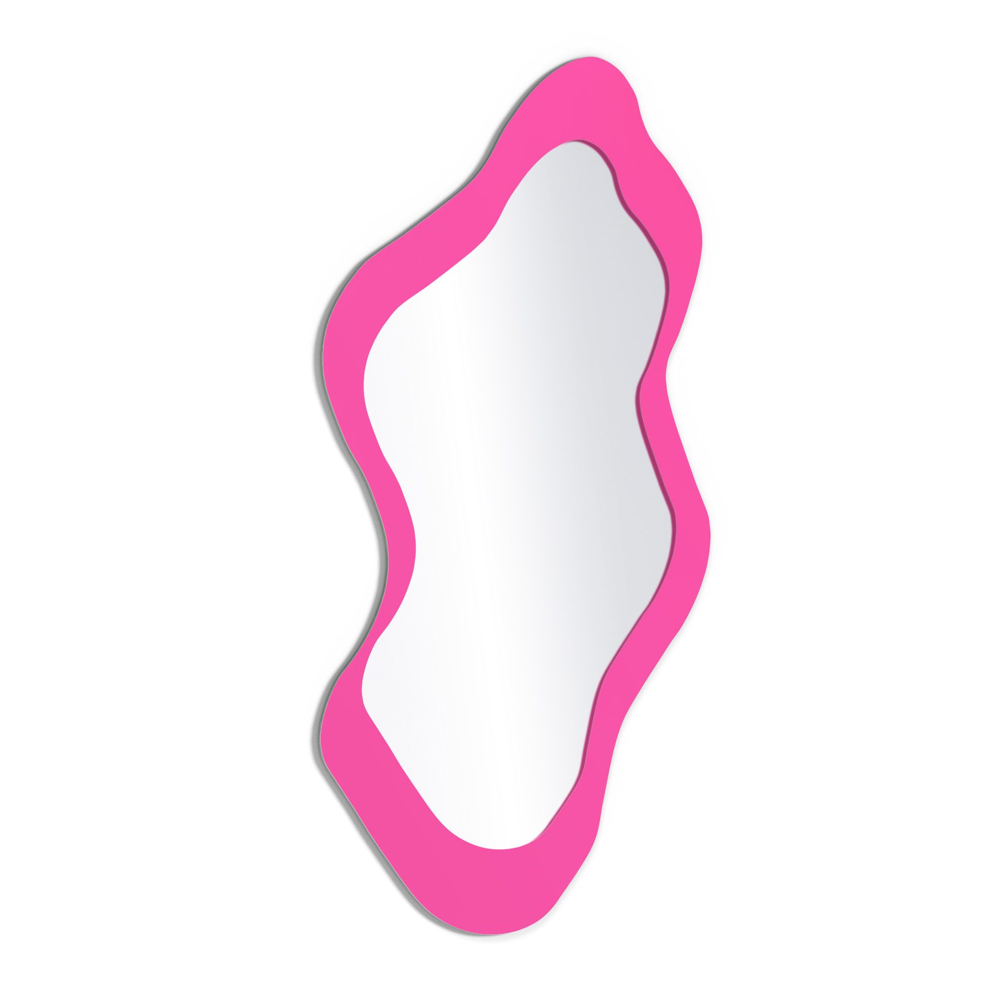 DEQORI Wandspiegel 'Unifarben - Rosa', Зеркало organisch geformt selbstklebend Wand Wohnzimmer Flur groß XXL