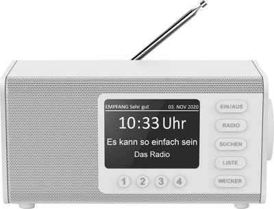 Hama »Digitalradio "DR1000DE", FM/DAB/DAB+, weiß Internetradio« Digitalradio (DAB) (Digitalradio (DAB), FM-Tuner, 5 W)
