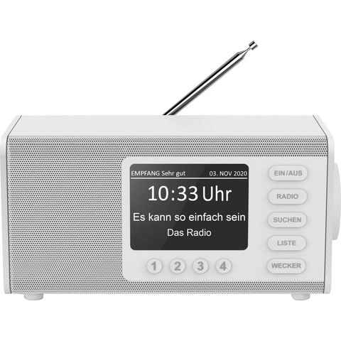 Hama Digitalradio "DR1000DE", FM/DAB/DAB+, weiß Internetradio Digitalradio (DAB) (Digitalradio (DAB), FM-Tuner, 5 W)