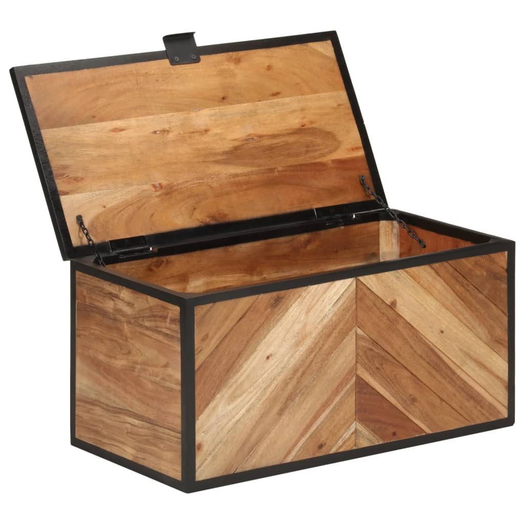 vidaXL Geldkassette Truhe 60x30x30 cm Massivholz und Eisen