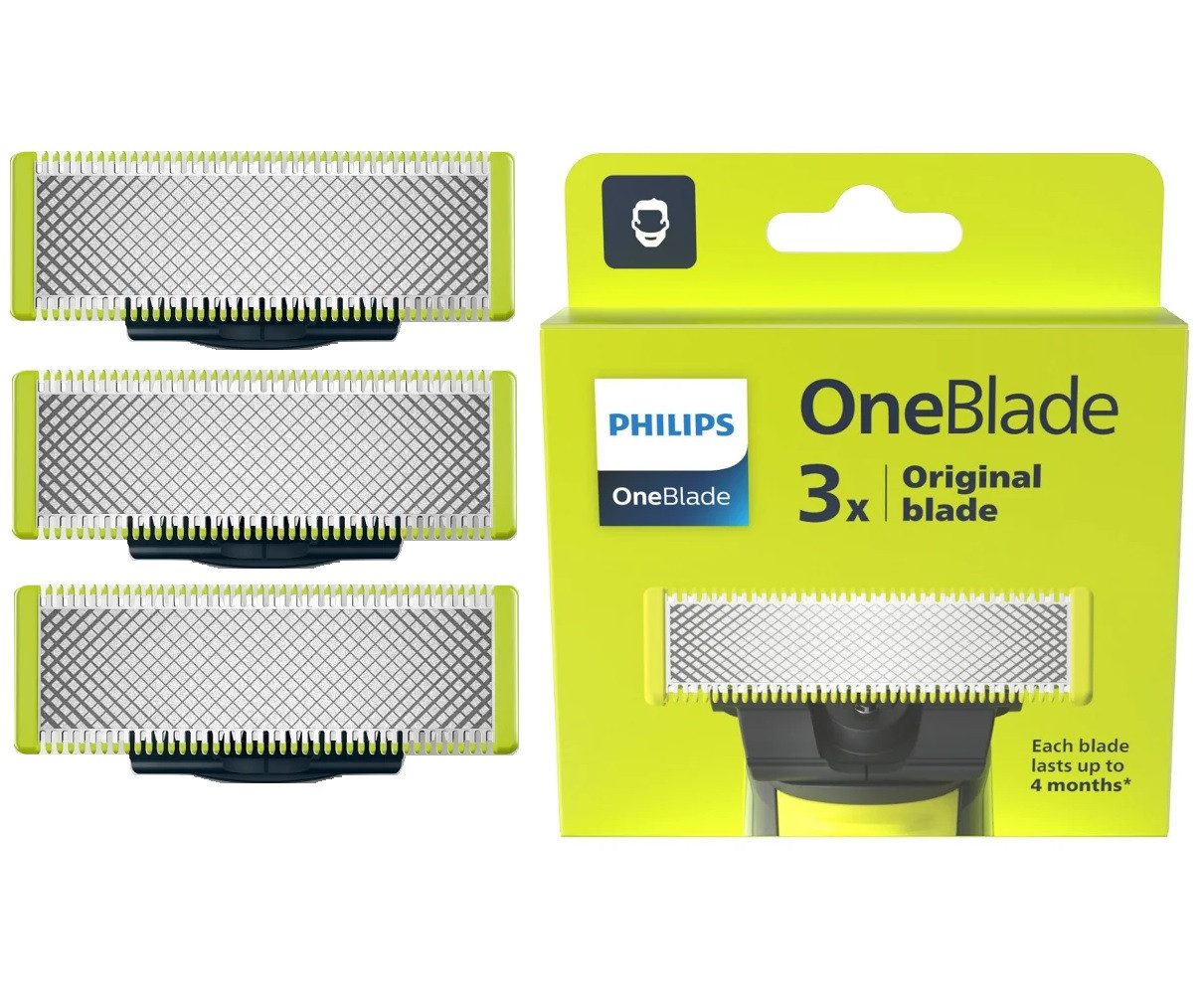 Philips Ersatzscherteil OneBlade Klinge 3er Pack, Rasierklingen, Ersatzklingen, QP230/50