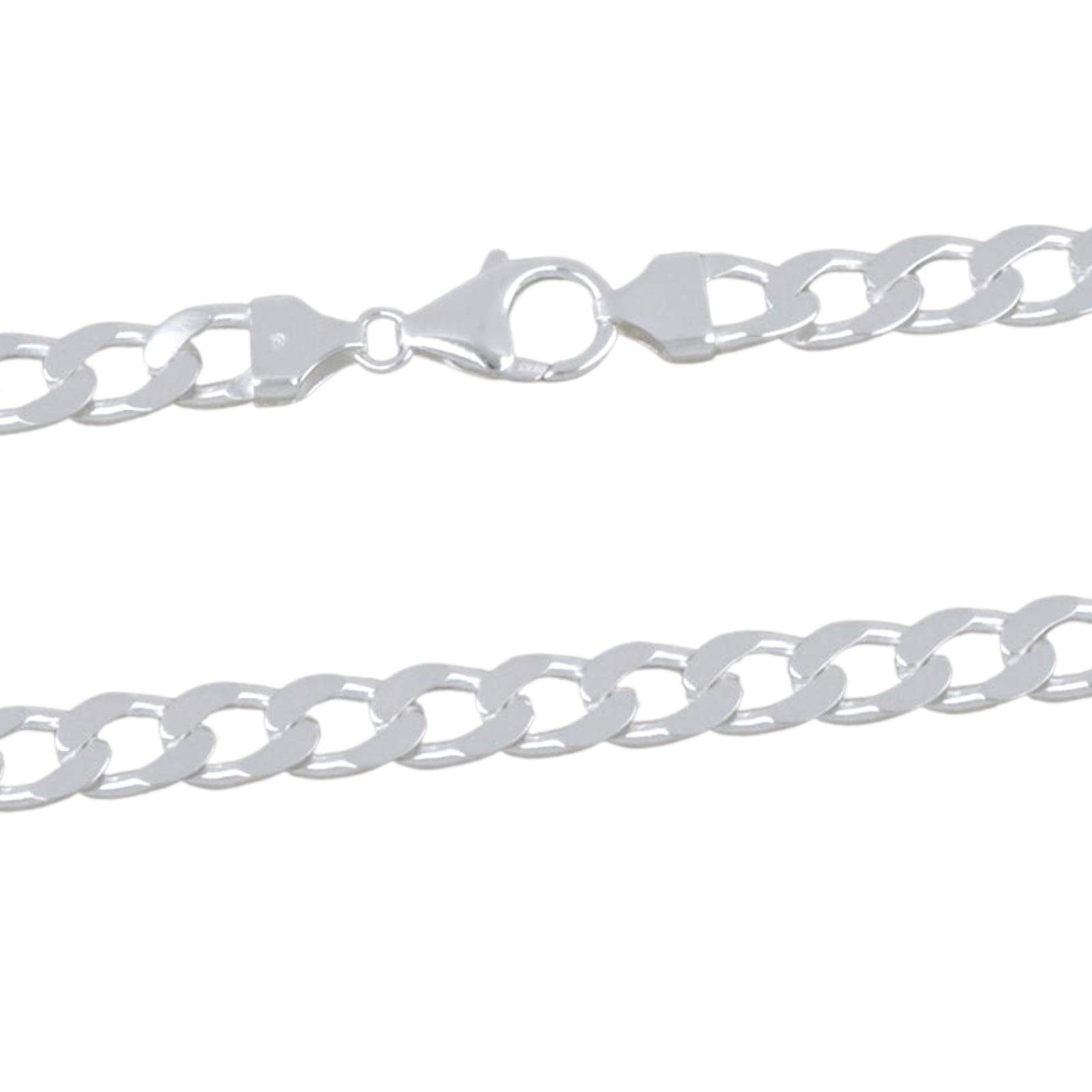 Herren und Panzerkette in Poliert Diamantiert 925er Silber Tony 7mm Halskette, Italy Made für Massiv Damen Panzerkette Fein