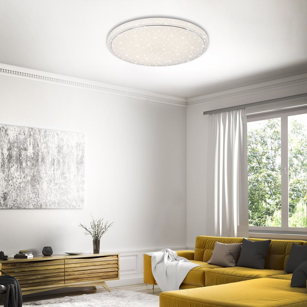 Briloner Leuchten LED Deckenleuchte 3345-016, Dimmfunktion, LED fest integriert, 2700K - Extra-Warmweiß, Deckenlampe dimmbar CCT Lichtsteuerung Ø56cm
