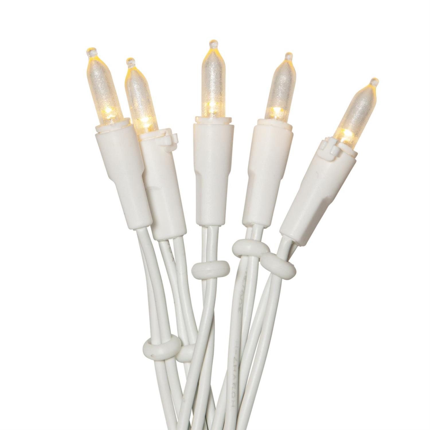 MARELIDA LED-Lichterkette Weihnachtslichterkette Pisello 35 warmweiße LED 5,1m für Innen weiß, 35-flammig