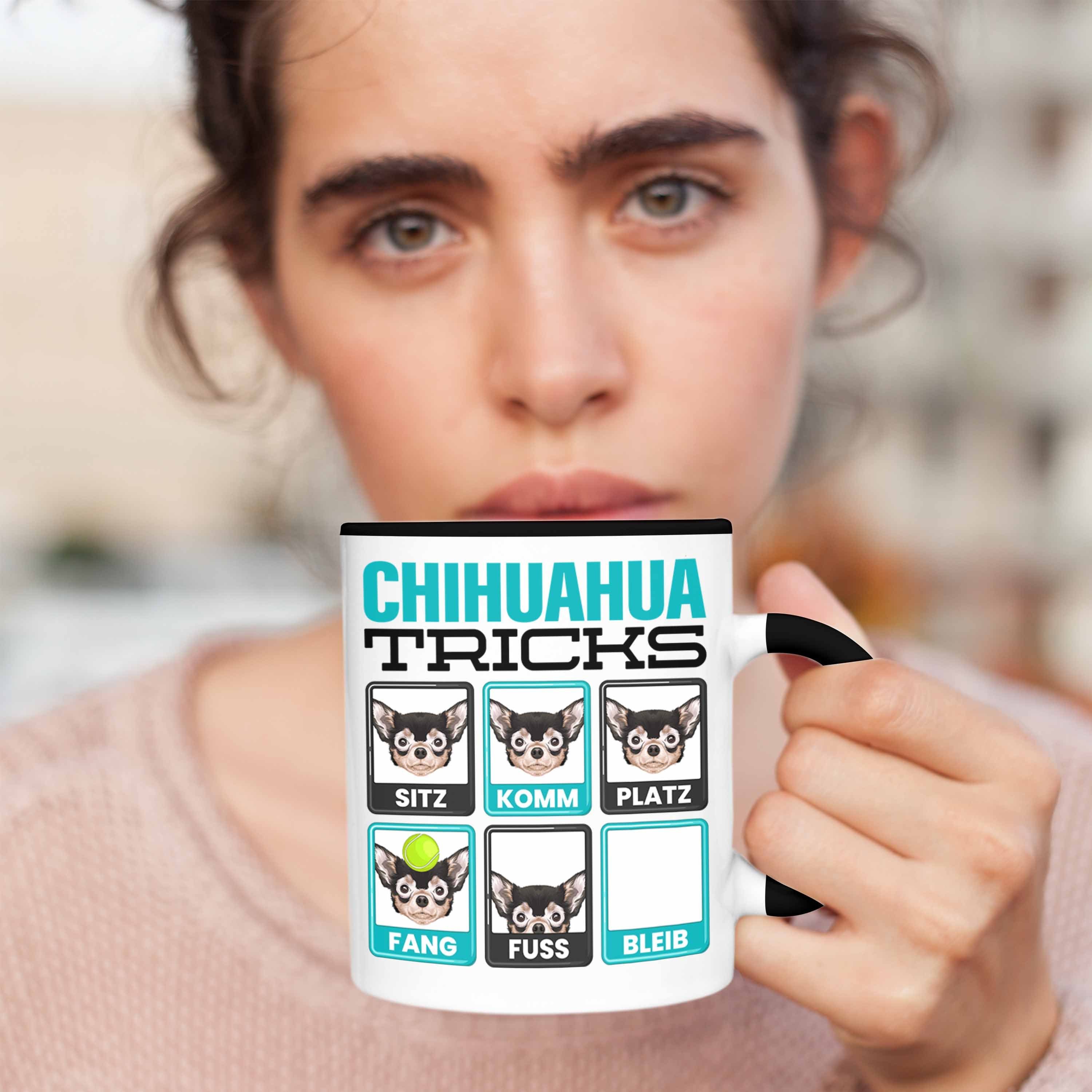 Lustiger Chihuah Tasse Geschenk Trendation Besitzer Tasse Chihuahua Spruch Geschenkidee Schwarz