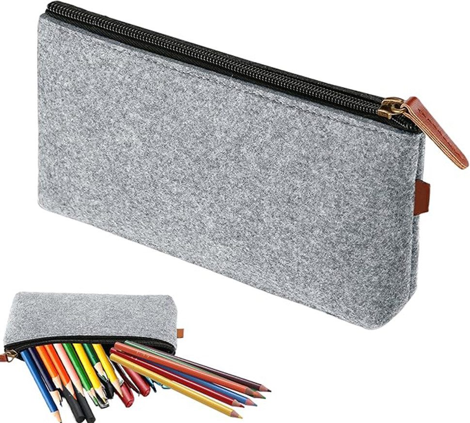 Coonoor Federmäppchen Multifunktionales Federmäppchen, Filz-Stiftetasche, große Kapazität, (Waschbar, geeignet für Füllfederhalter, Kugelschreiber, Bleistifte)