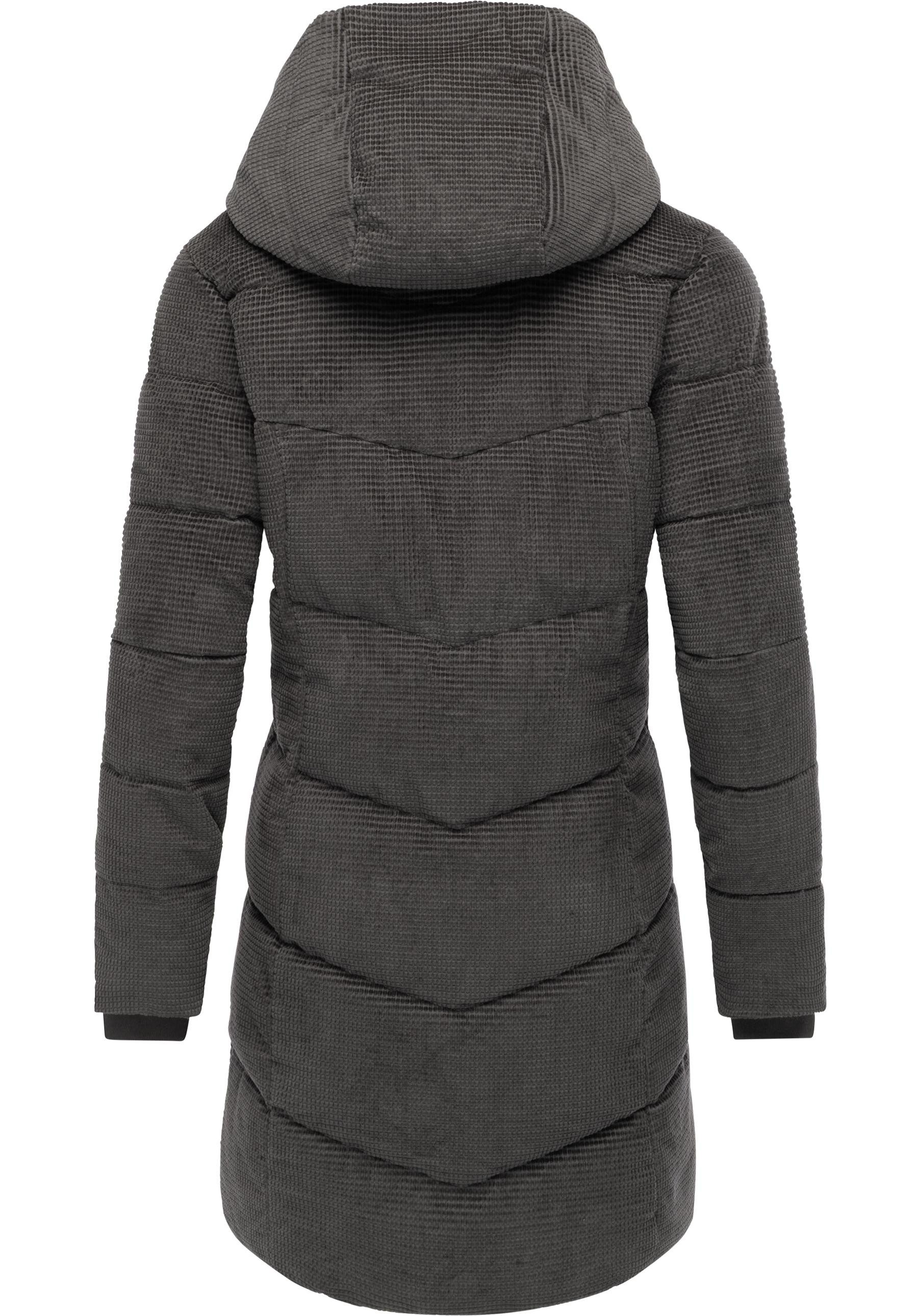Ragwear Wintermantel Pavla Cordy YOUMODO Wasserdichter Steppmantel in Kord-Optik
