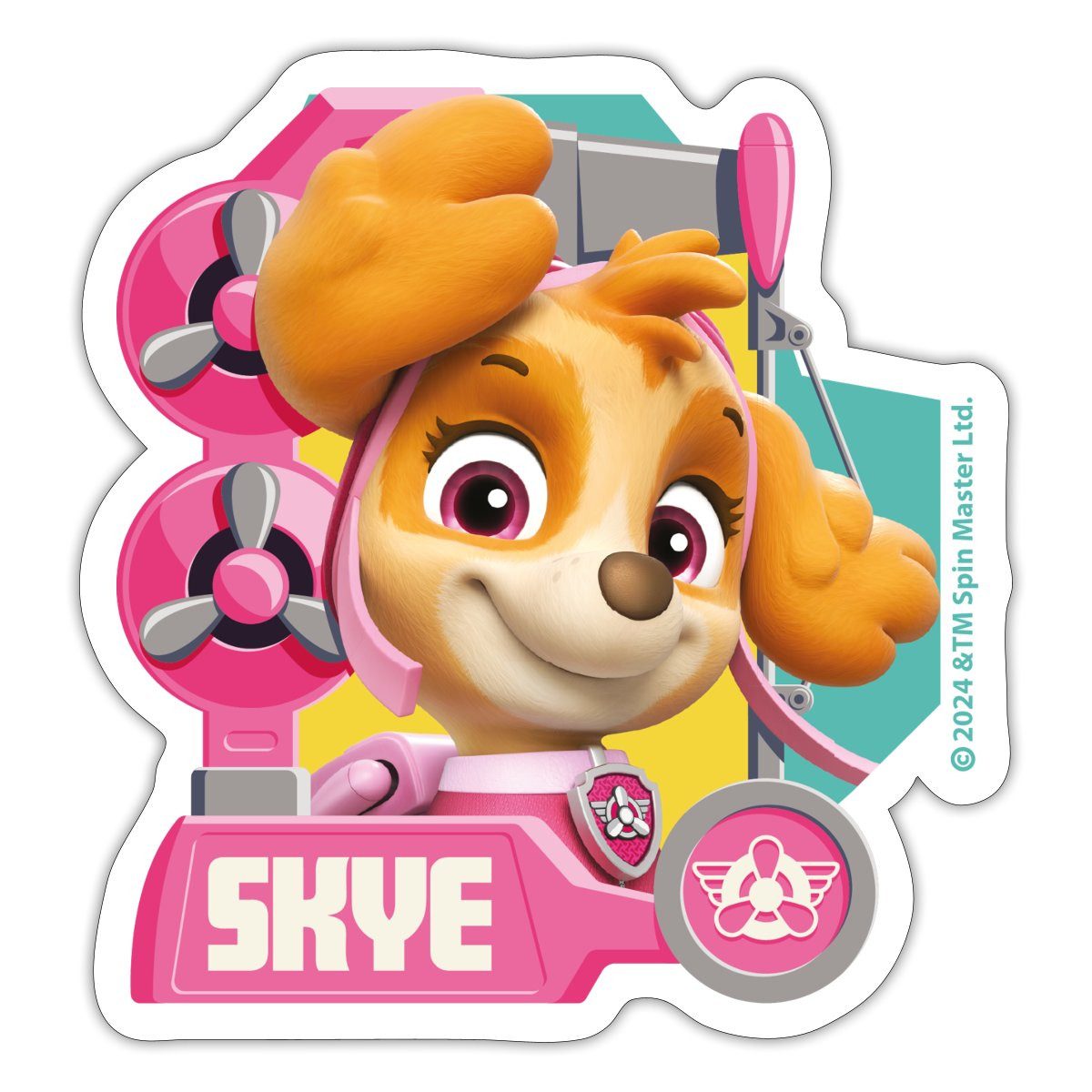 Spreadshirt Aufkleber Paw Patrol Skye Charakterdesign Sticker Aufkleber