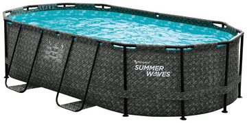 SummerWaves Framepool Active (Set, 3-tlg), BxLxH: 250x424x100 cm, Rattan-Optik